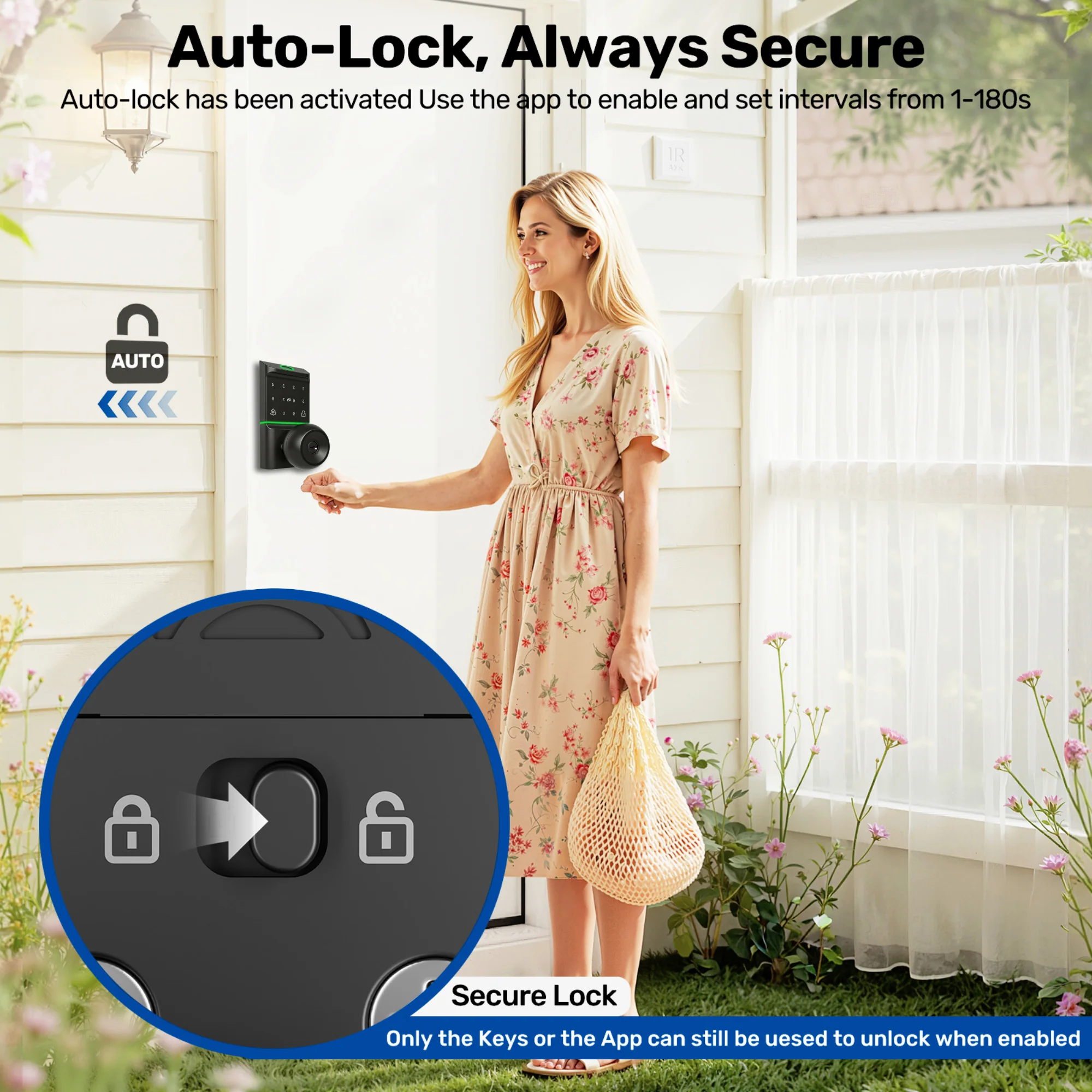 2504B Smart Door Lock, Fingerprint Deadbolts with Knob Handle - Image 5