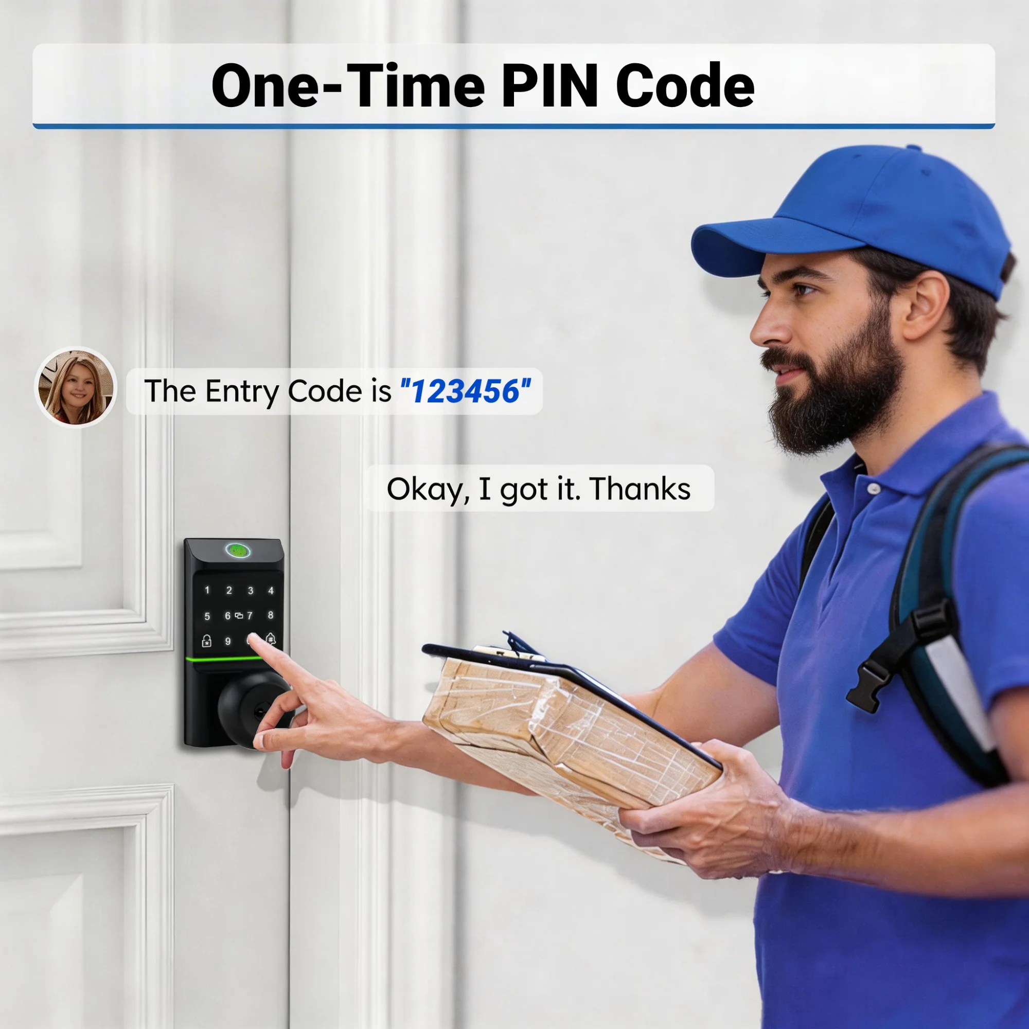 2504B Smart Door Lock, Fingerprint Deadbolts with Knob Handle - Image 6