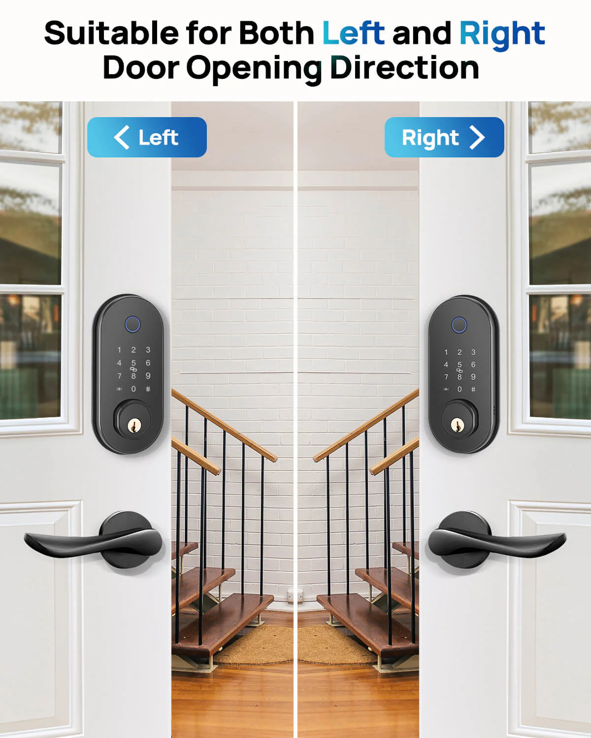 DL0101 Smart Door Lock, Fingerprint APP Control Deadbolt Set - Image 5