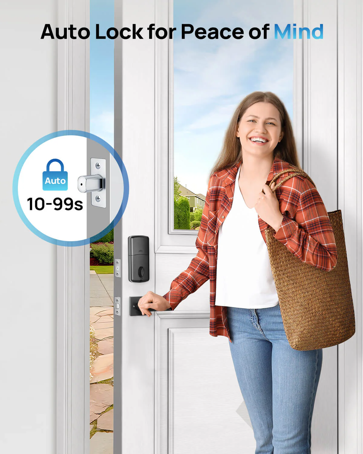 DL0102 Smart Door Lock,  Fingerprint WiFi APP Handle Deadbolt - Image 5