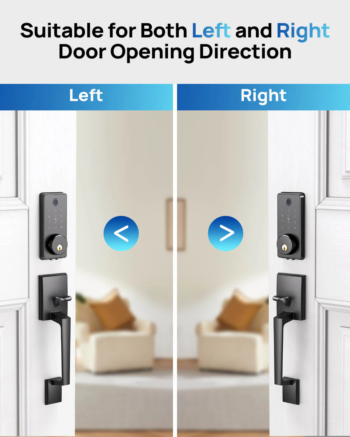 DL0102 Smart Door Lock,  Fingerprint WiFi APP Handle Deadbolt - Image 7