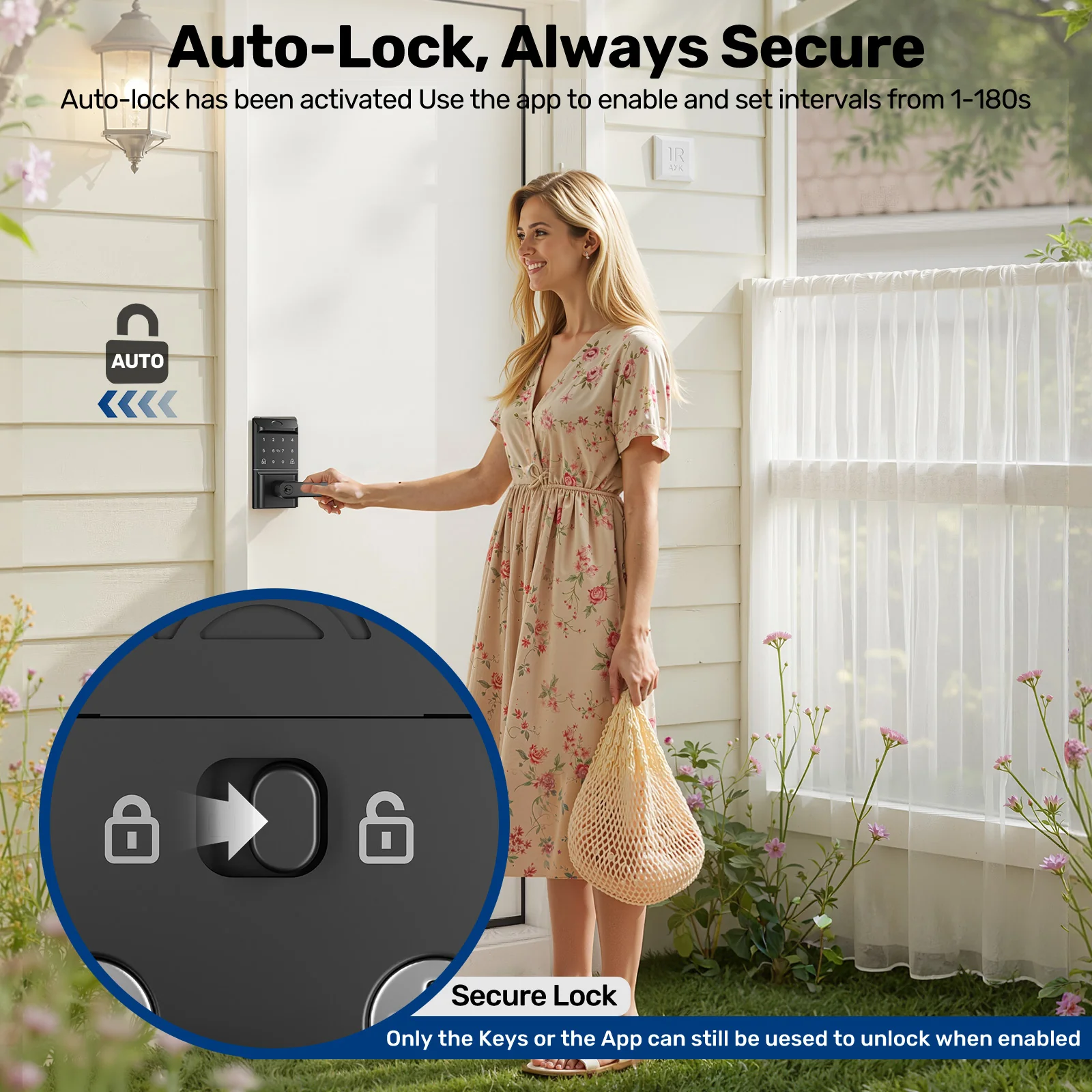 DL0301Pro Smart Door Lock, Fingerprint WIFI App with Handle - Image 7