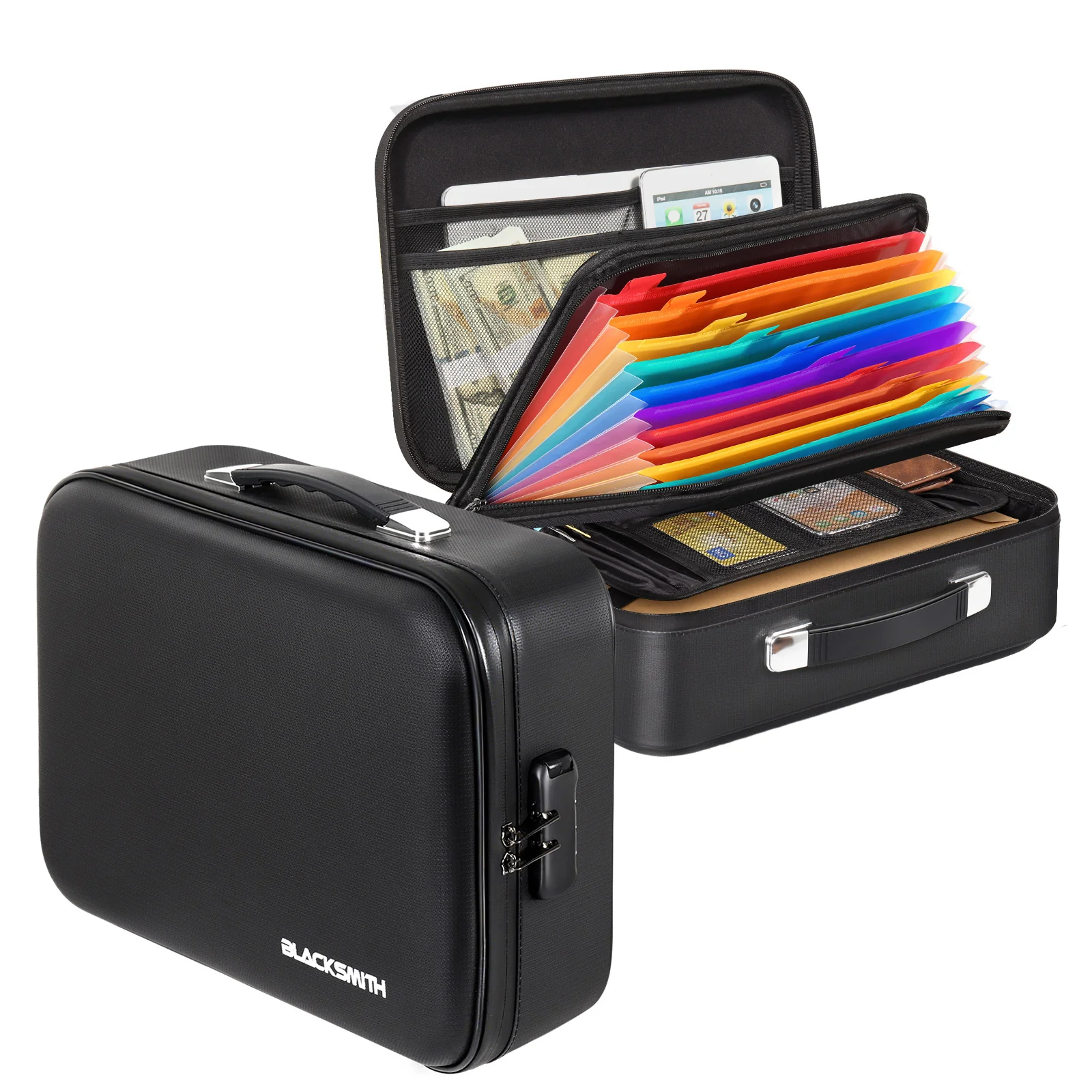 FB-A300201 File Box, Fireproof Portable Handle Case with Lock - Image 9