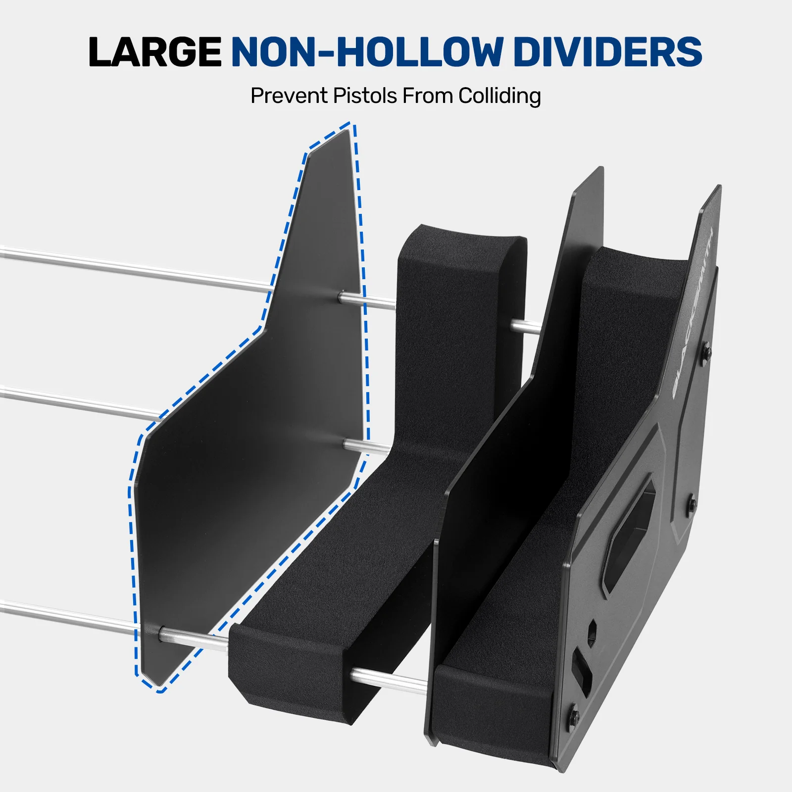 GM Series Pistol Rack, Large Soft Foam Handgun Organizer - Image 9