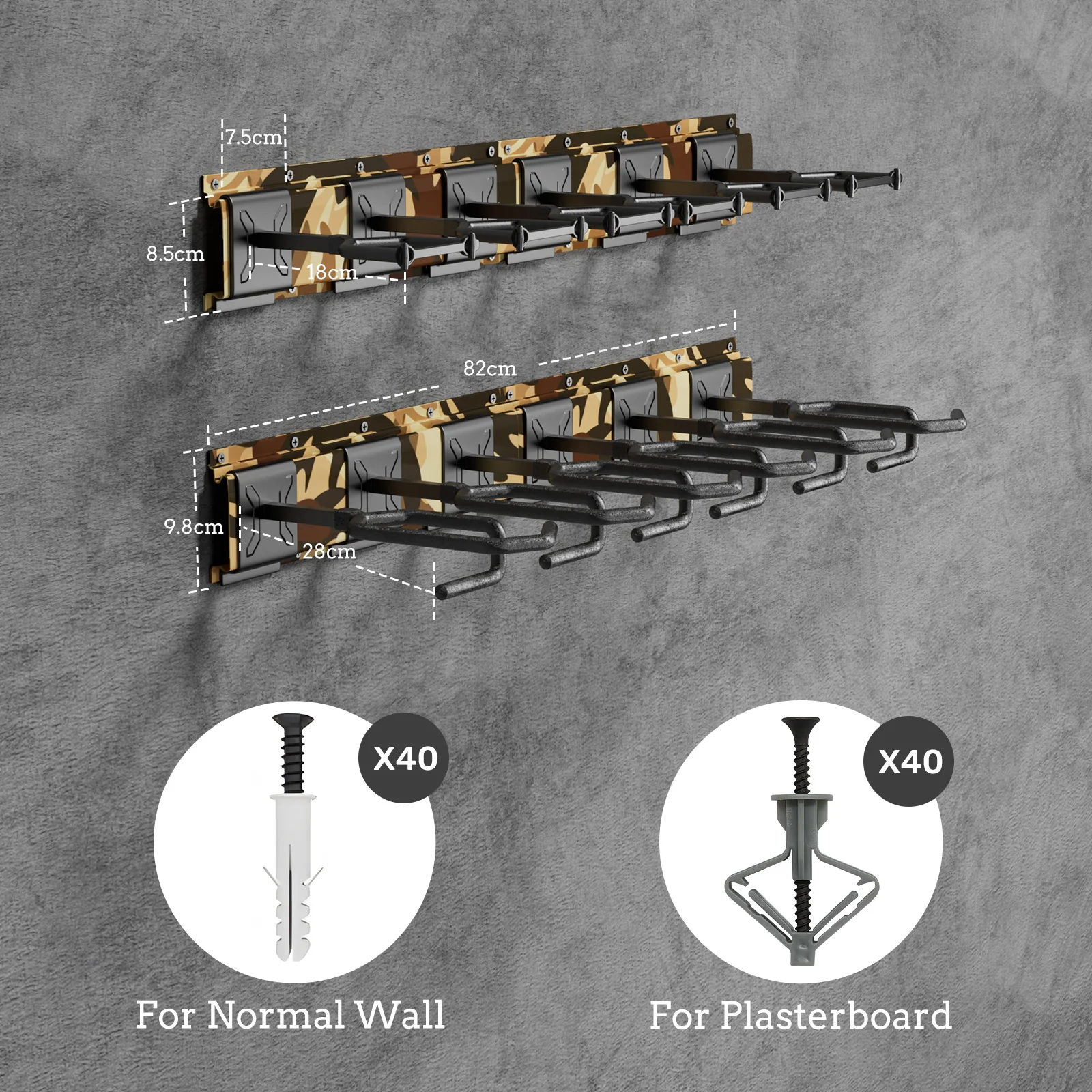 GR Series Rifle Racks, Wall-mounted Long Gun Camouflage - Image 11