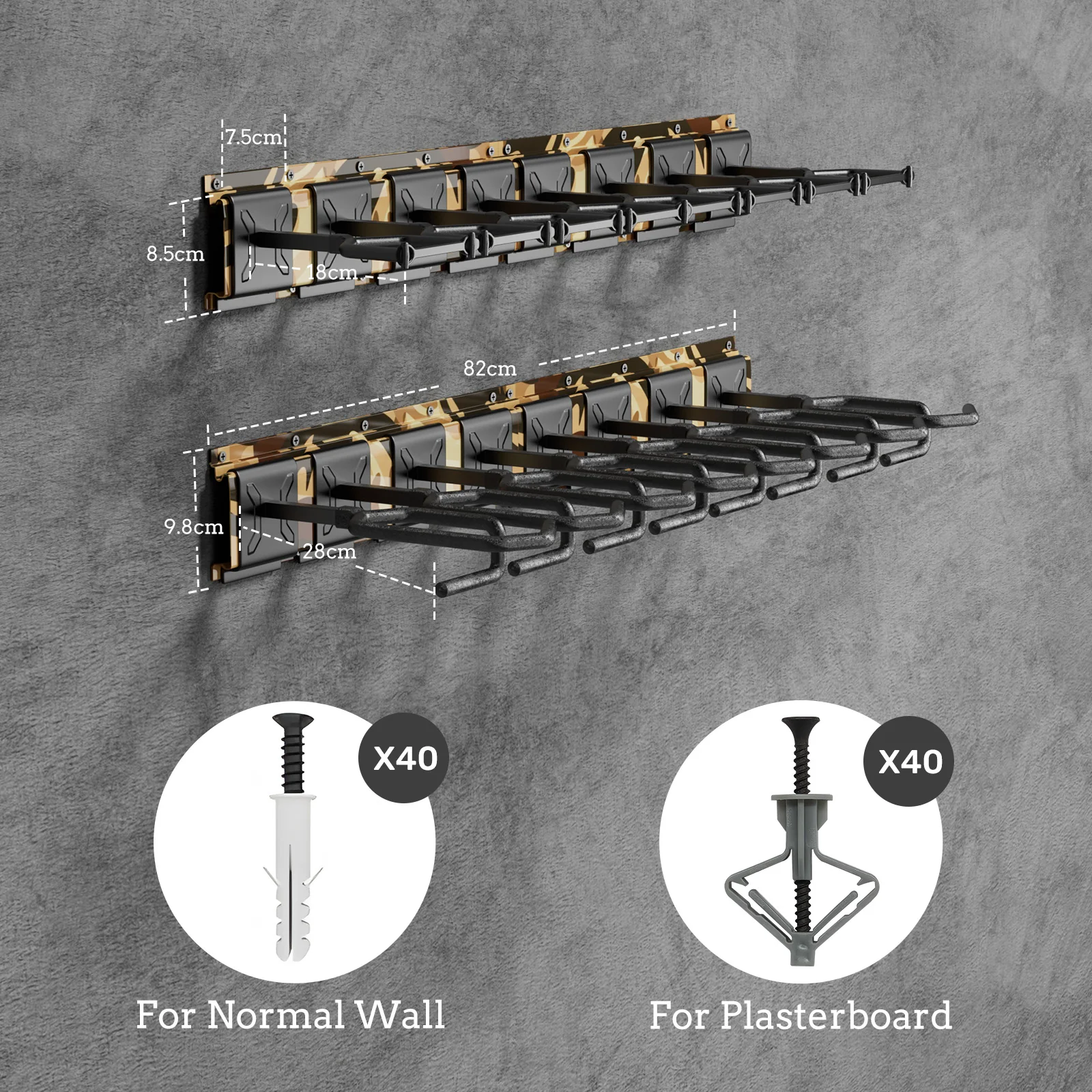 GR Series Rifle Racks, Wall-mounted Long Gun Camouflage - Image 12