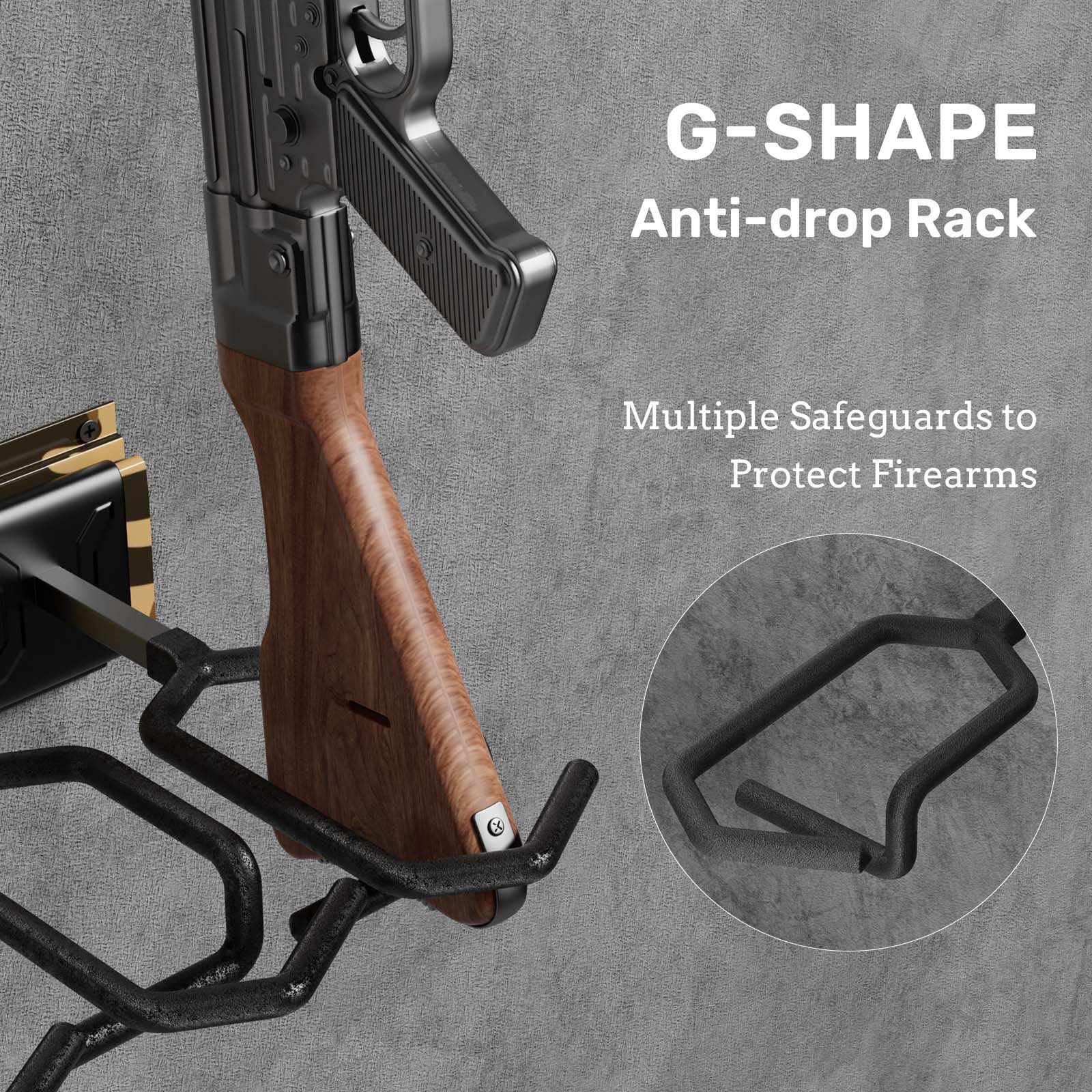 GR Series Rifle Racks, Wall-mounted Long Gun Camouflage - Image 5