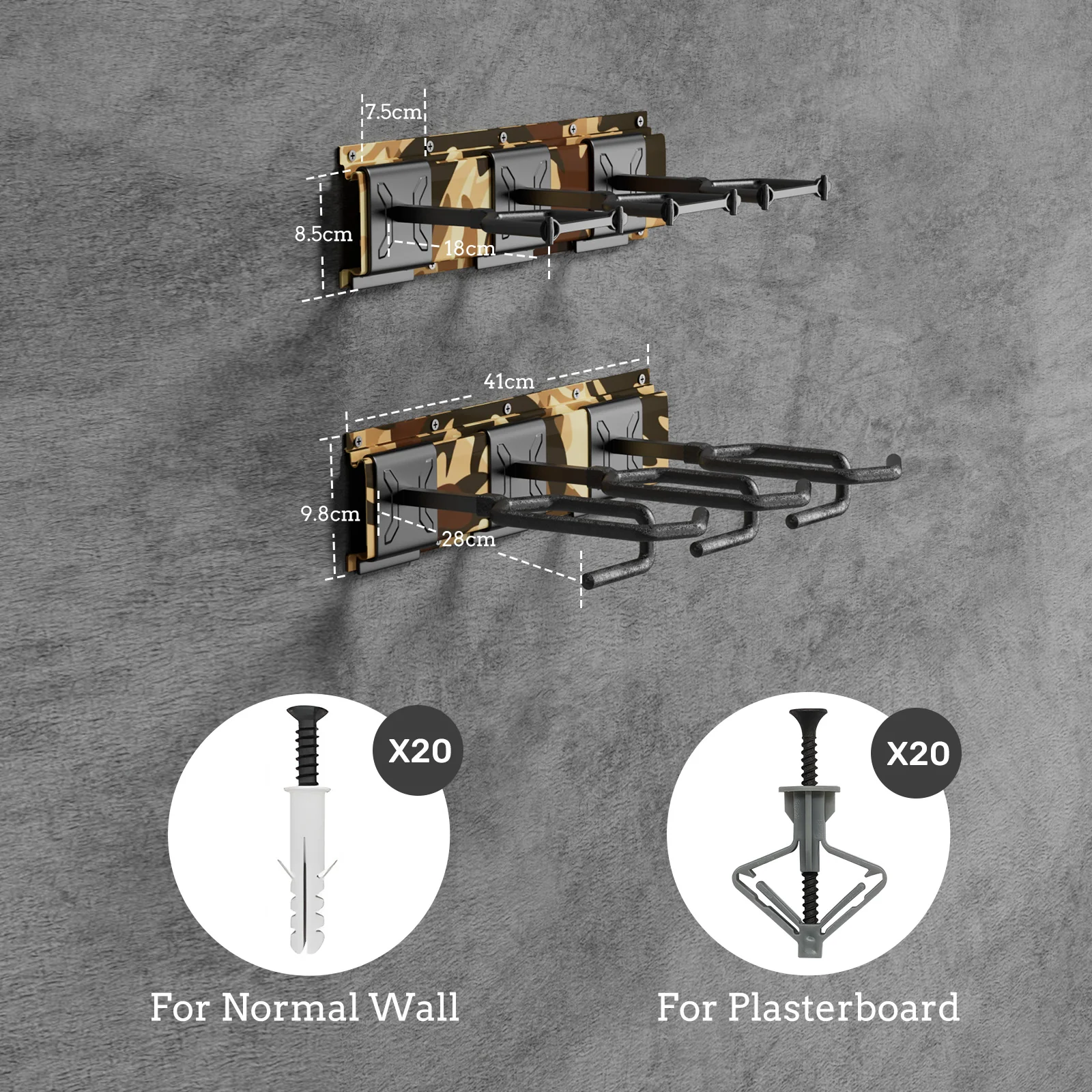 GR Series Rifle Racks, Wall-mounted Long Gun Camouflage - Image 9