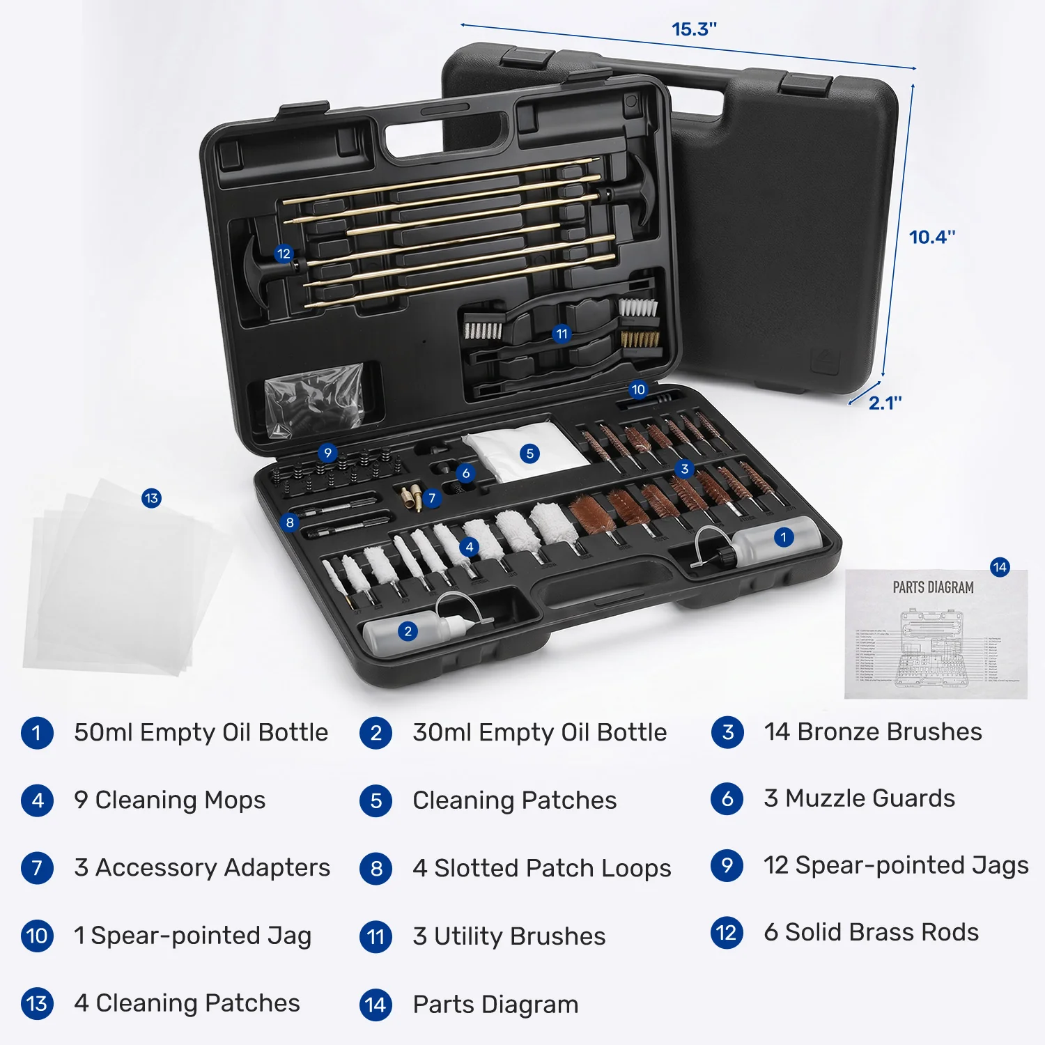 Gun Cleaning Kit, All-in-One Universal Portable Tool Set - Image 9
