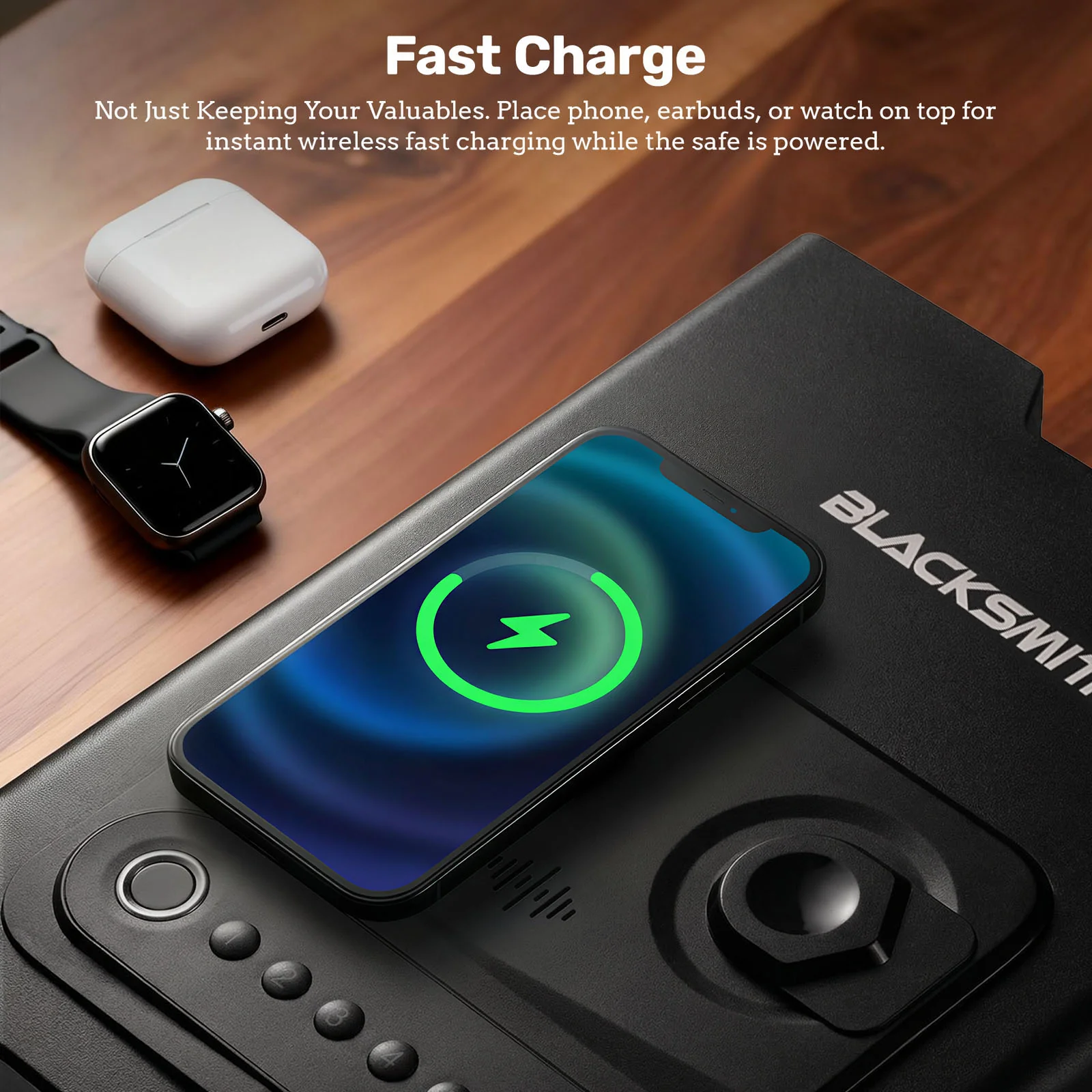 H18 Pistol Safe, Wireless Charging with Fingerprint - Image 3