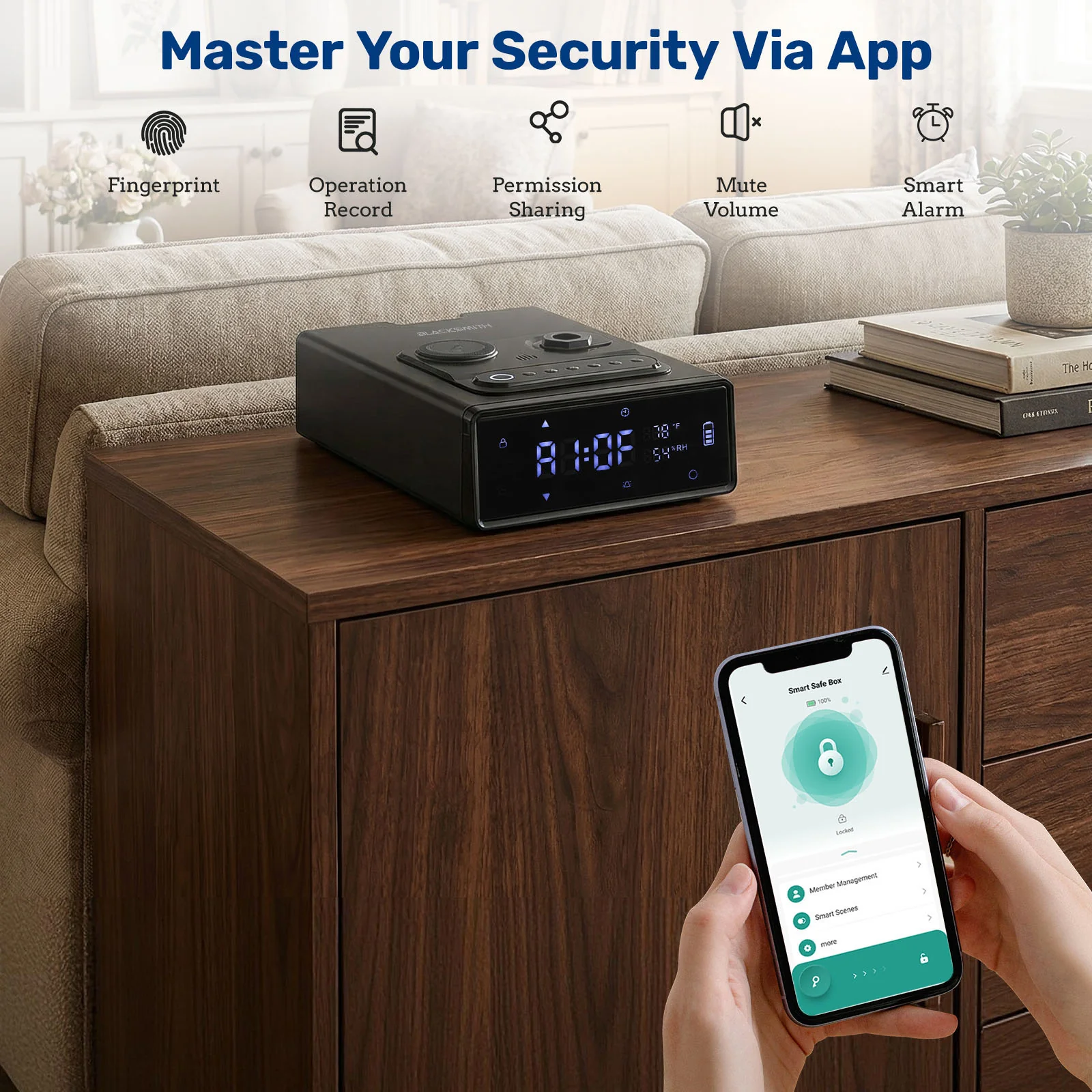 H18 Pistol Safe, Wireless Charging with Fingerprint - Image 5
