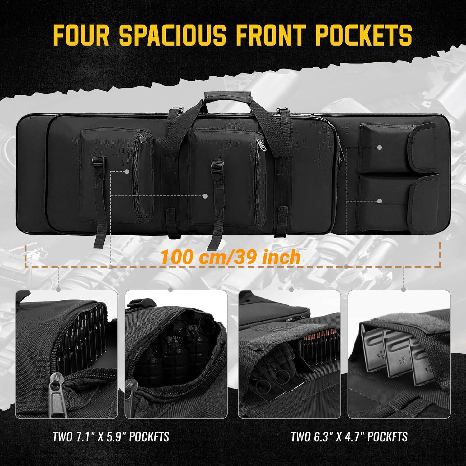 PB251 Rifle Bag, Water Resistant Expandable Storage - Image 3