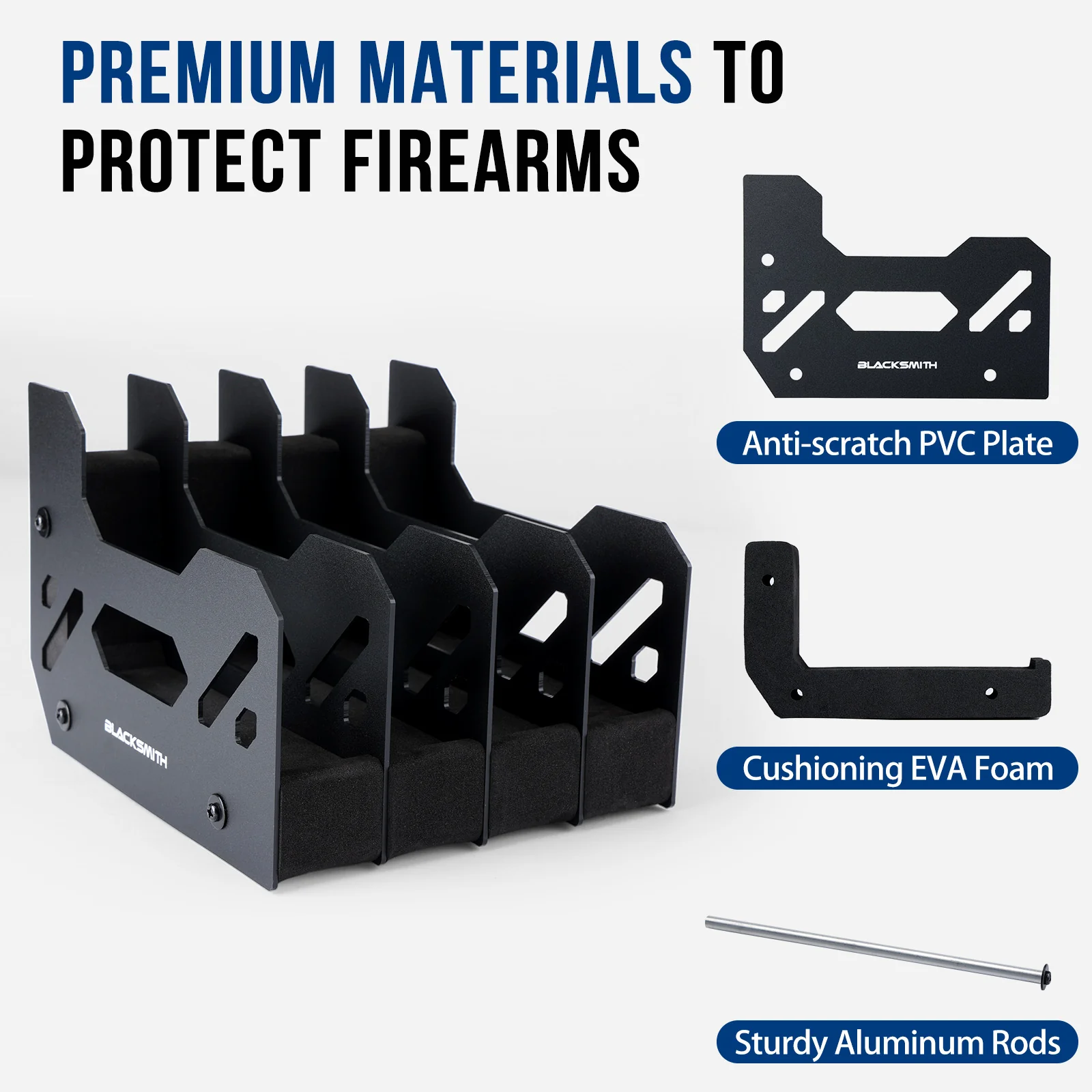 PR01 Foam Pistol Rack, Sturdy Handgun Stand Accessories - Image 6