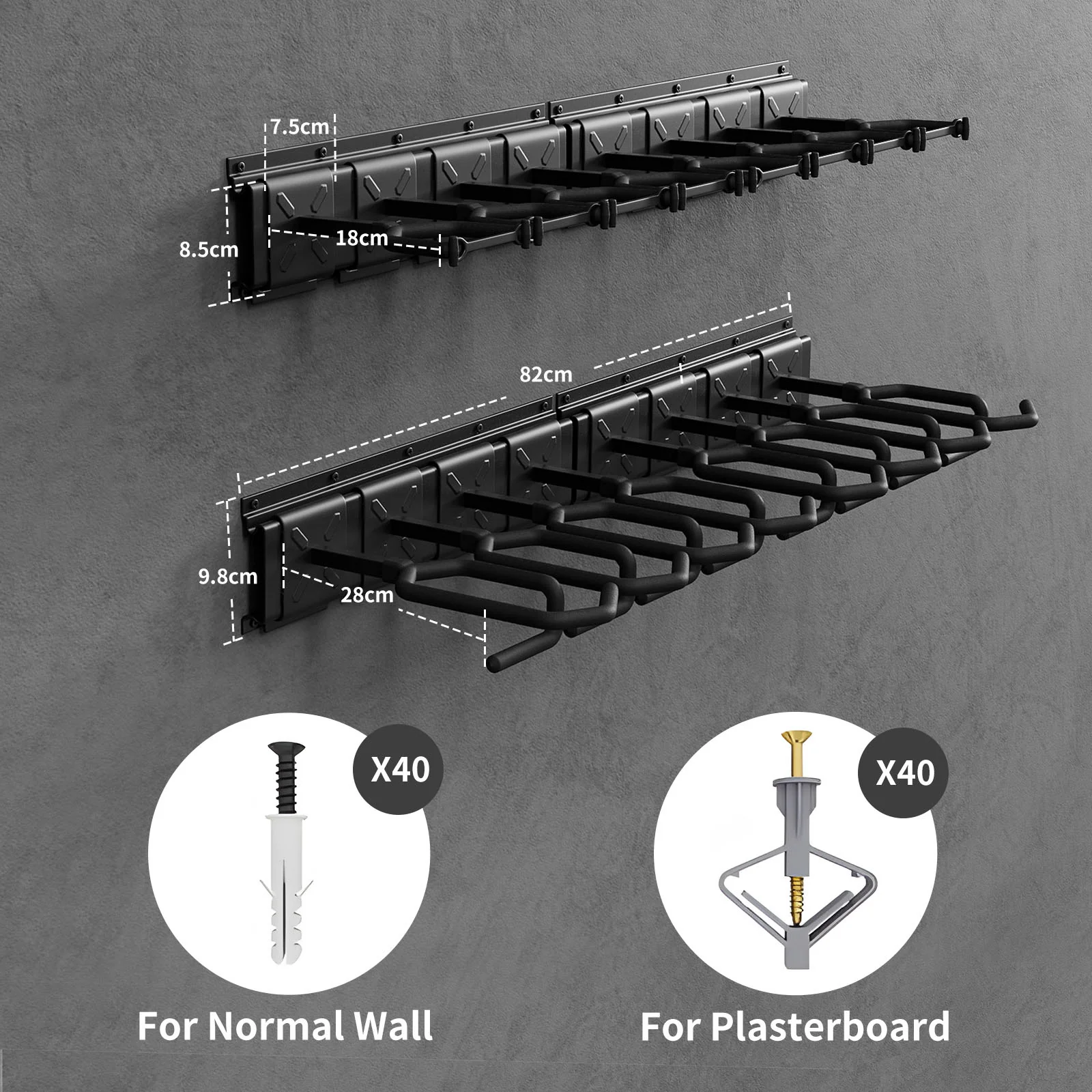 Rifle Racks Wall Mounted, Long Gun 220 Lbs Load Adjustable - Image 12