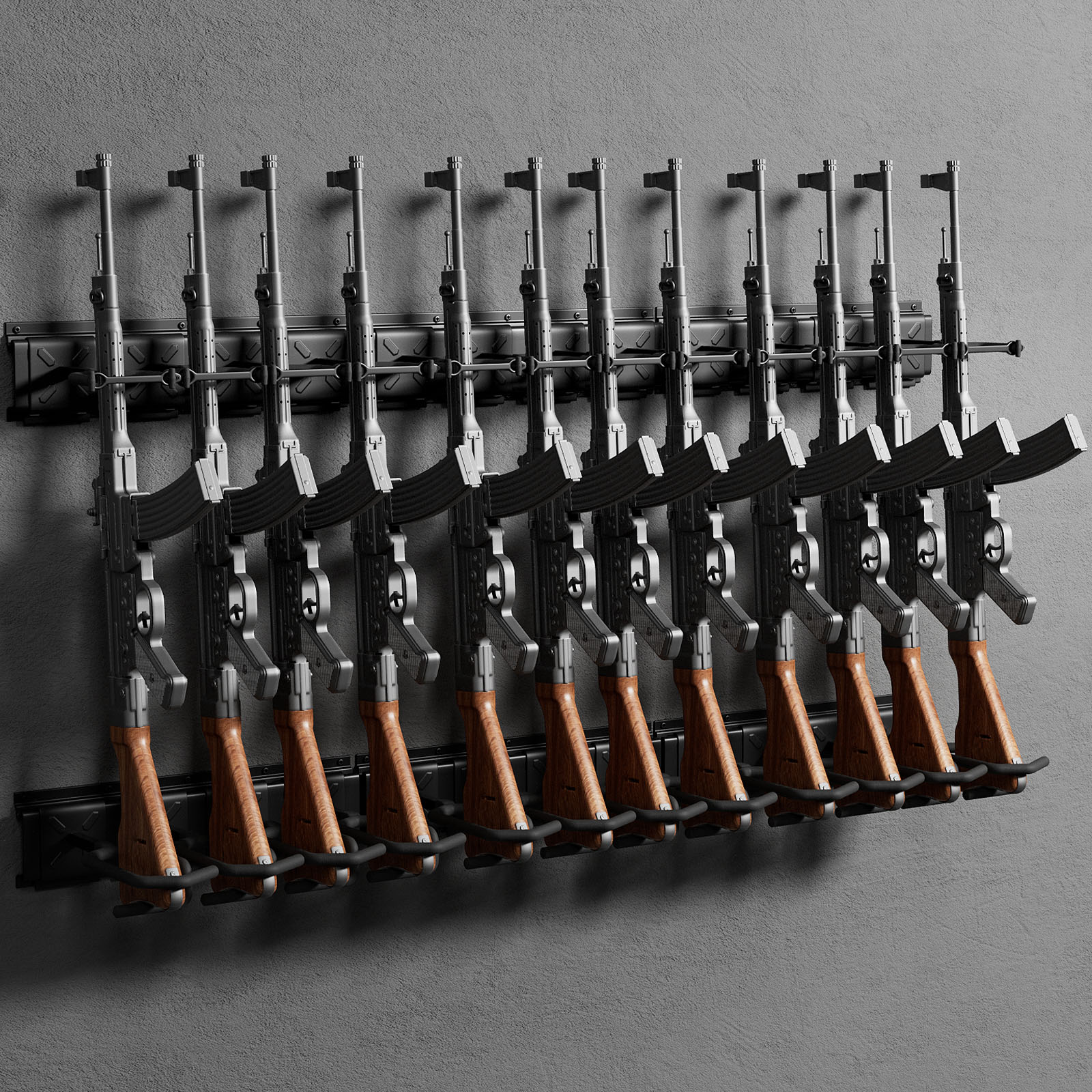 Rifle Racks Wall Mounted, Long Gun 220 Lbs Load Adjustable - Image 13