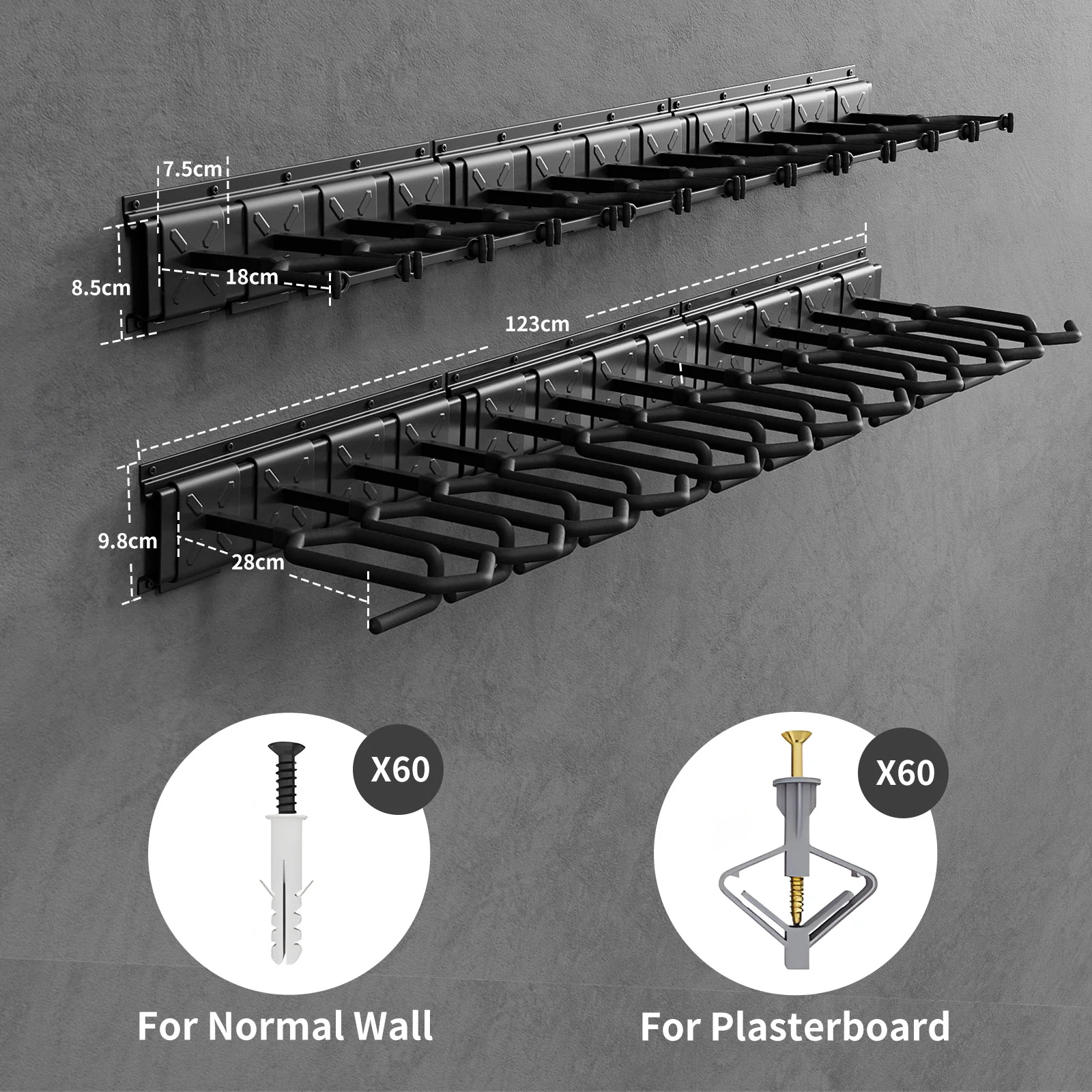 Rifle Racks Wall Mounted, Long Gun 220 Lbs Load Adjustable - Image 14