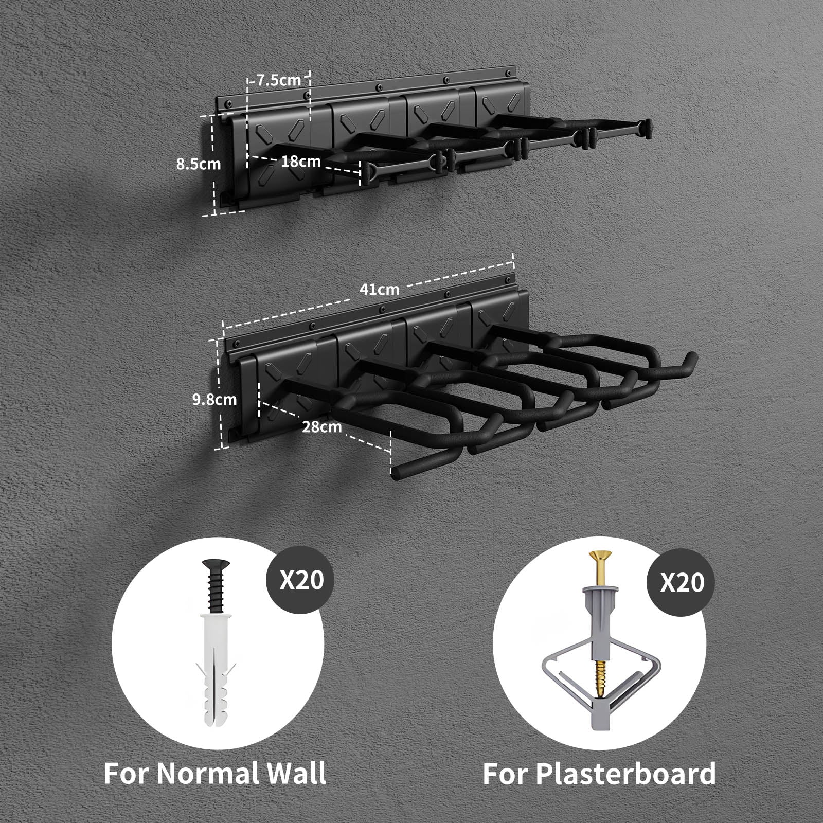 Rifle Racks Wall Mounted, Long Gun 220 Lbs Load Adjustable - Image 9