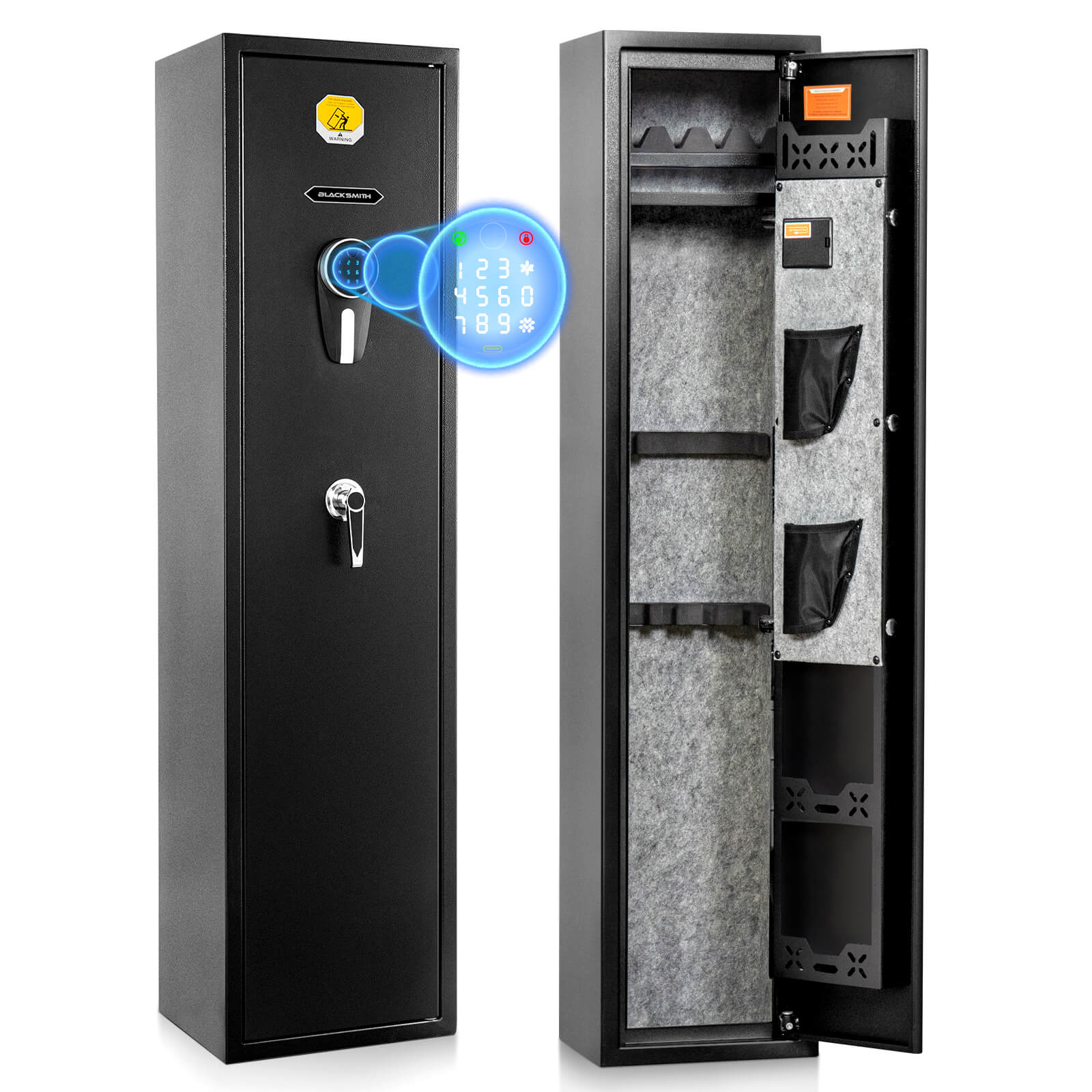 SE0104 Rifle Safe, 5 Long Gun Cabinet with Digital Panel - Image 12