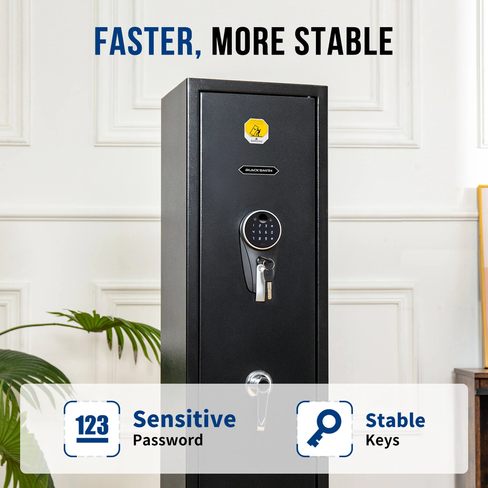 SE0104 Rifle Safe, 5 Long Gun Cabinet with Digital Panel - Image 6