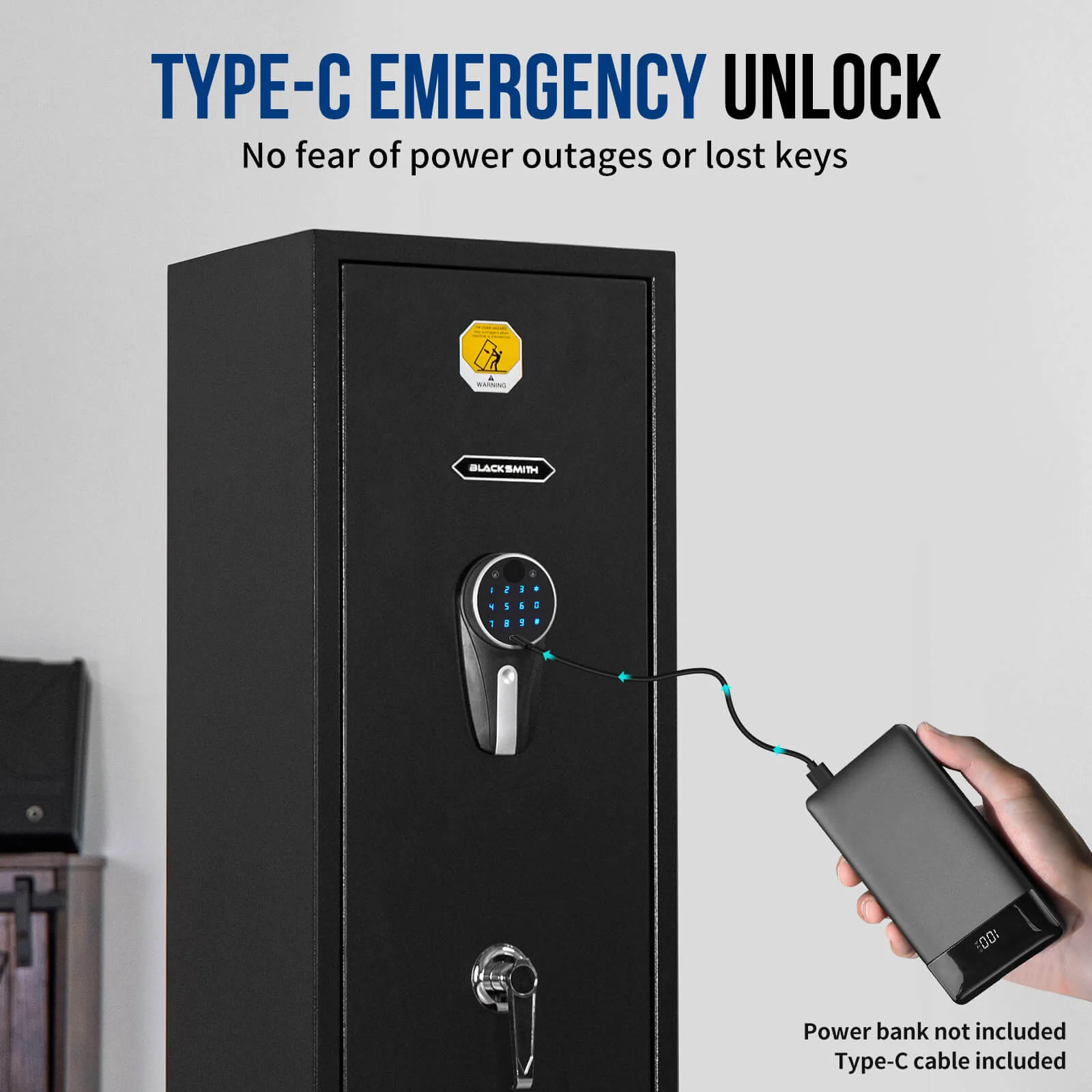SE0106 Rifle Safe, 6 Long Gun Cabinet with Digital Panel - Image 5