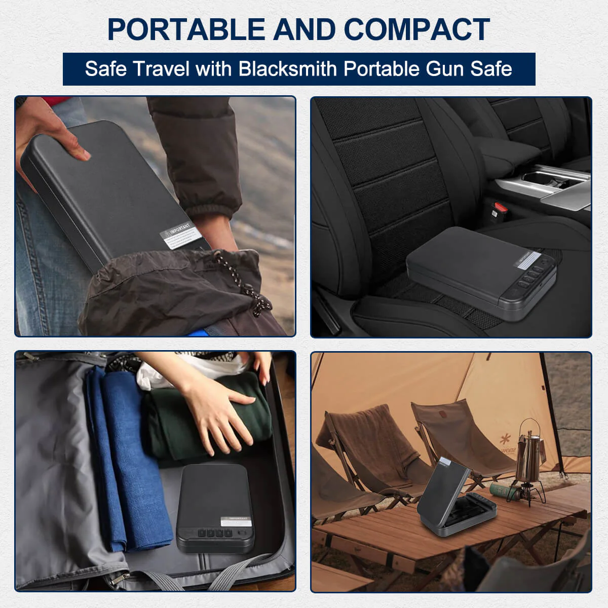 SE0301 Pistol Safe, Portable Box RFID Electronic Access - Image 3