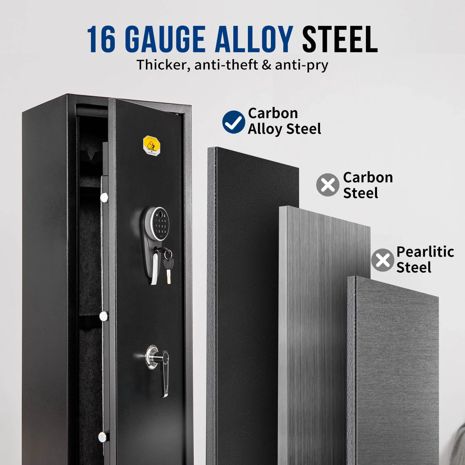 SF0104 Rifle Safe, 5 Long Gun Cabinet with Fingerprints - Image 13