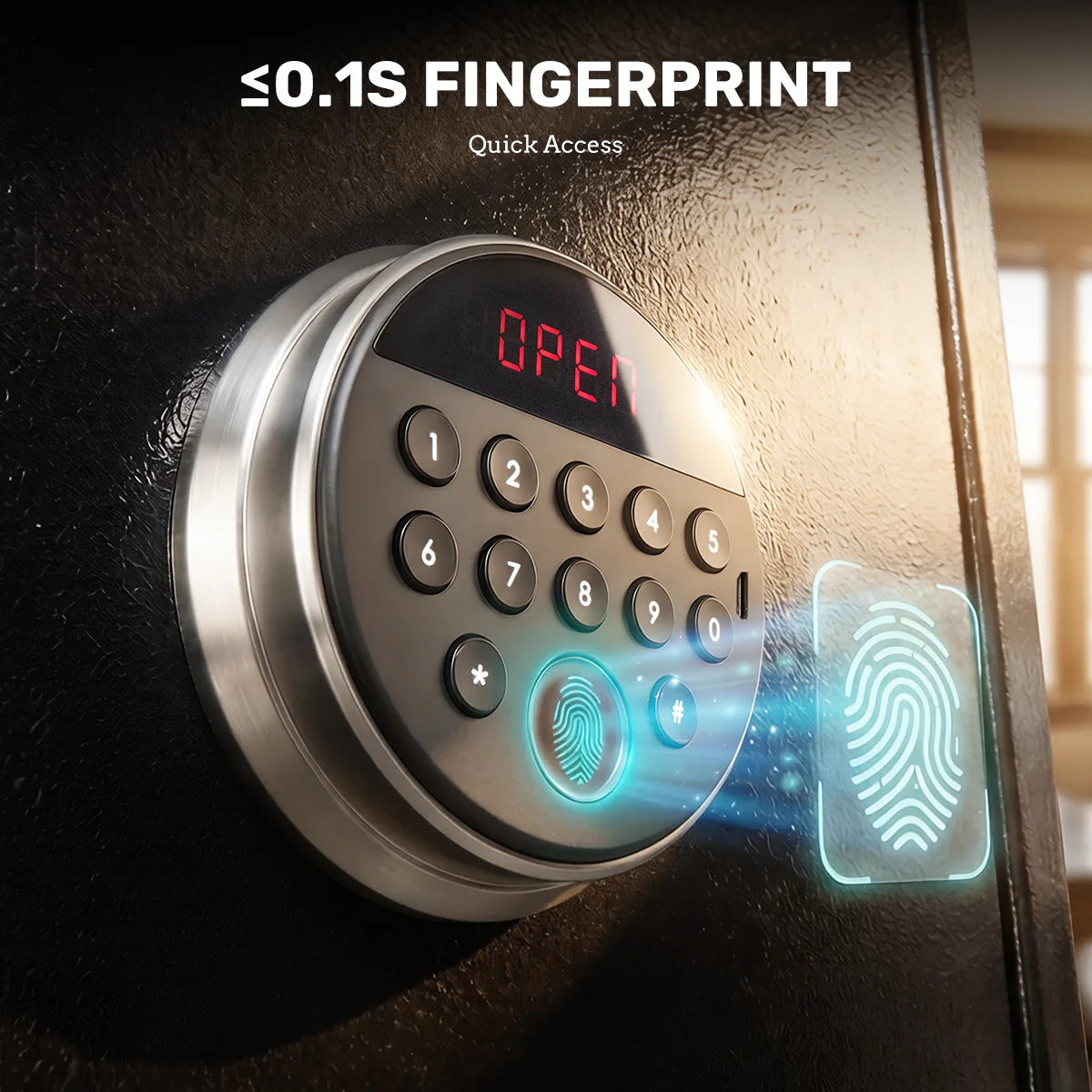 SF0106 Rifle Safe, 6 Long Gun Cabinet with Fingerprints - Image 4