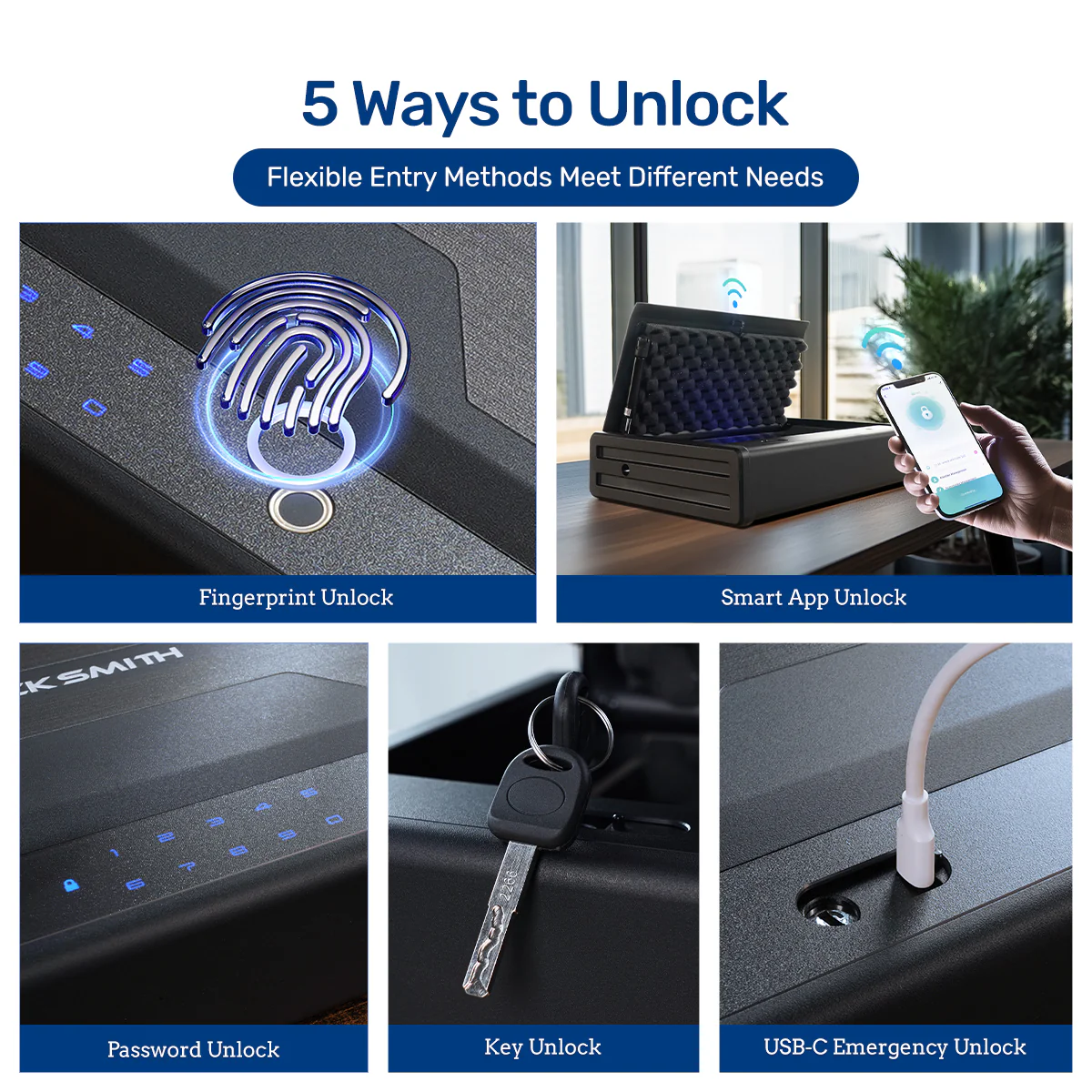 SF0201 Max Pistols Safe, 3 Gun Box Fingerprints APP - Image 6