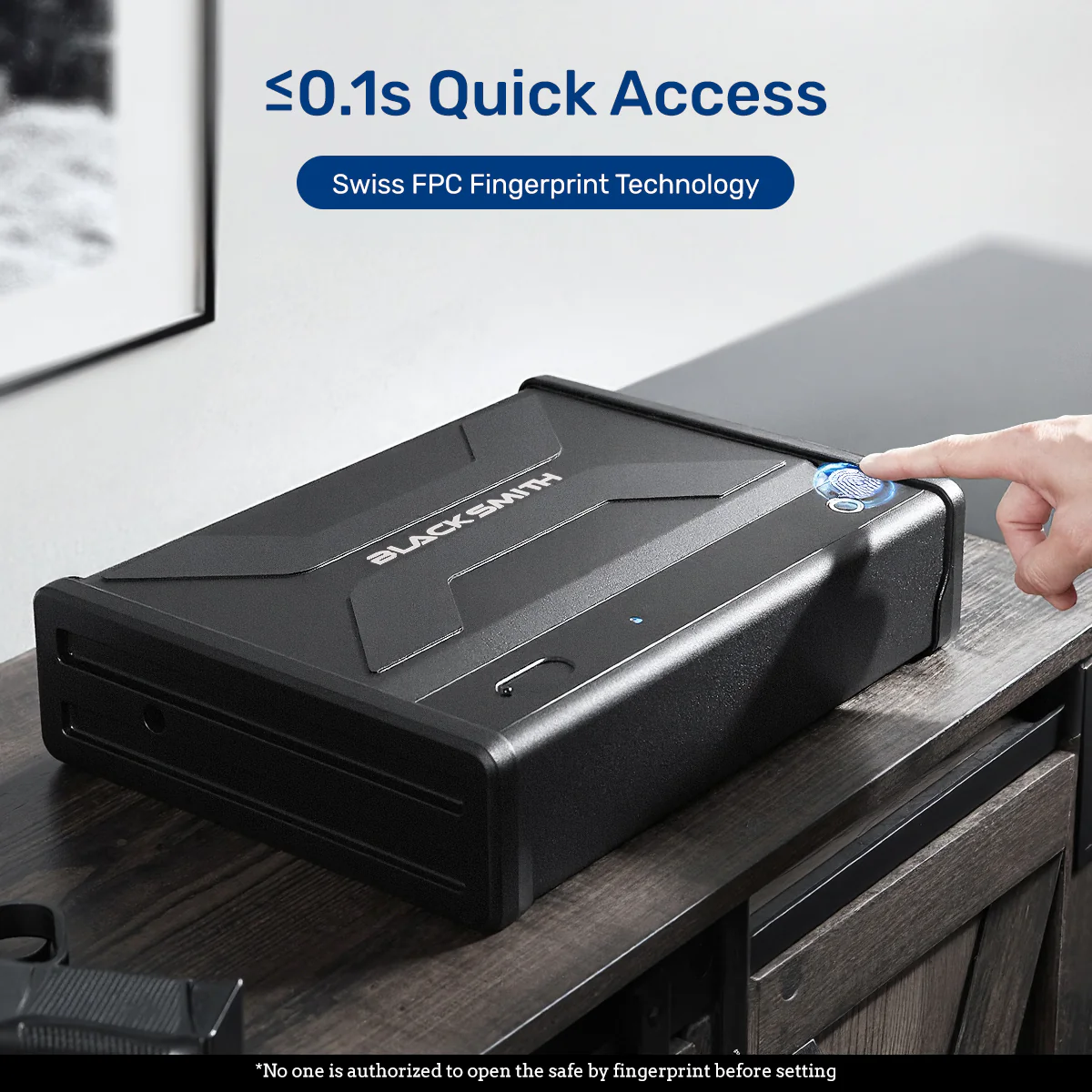SF0201 Pro Pistols Safe, Bedside Gun Box APP Fingerprints - Image 4