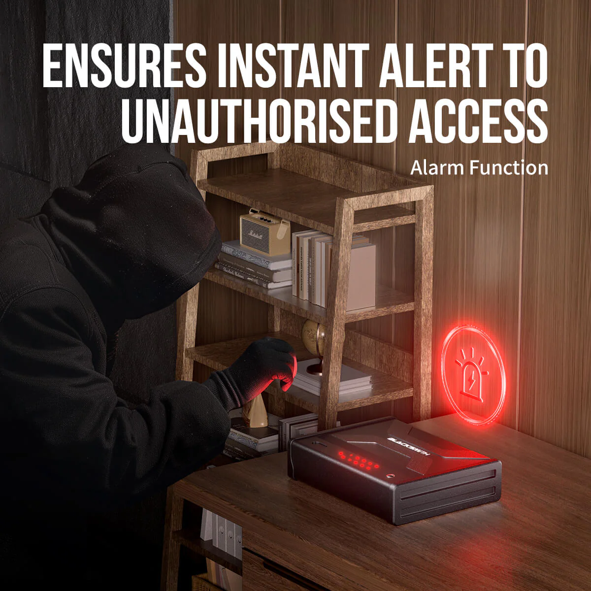 SF0201 Series Pistols Safe, Biometric Gun Box Quick Access - Image 5