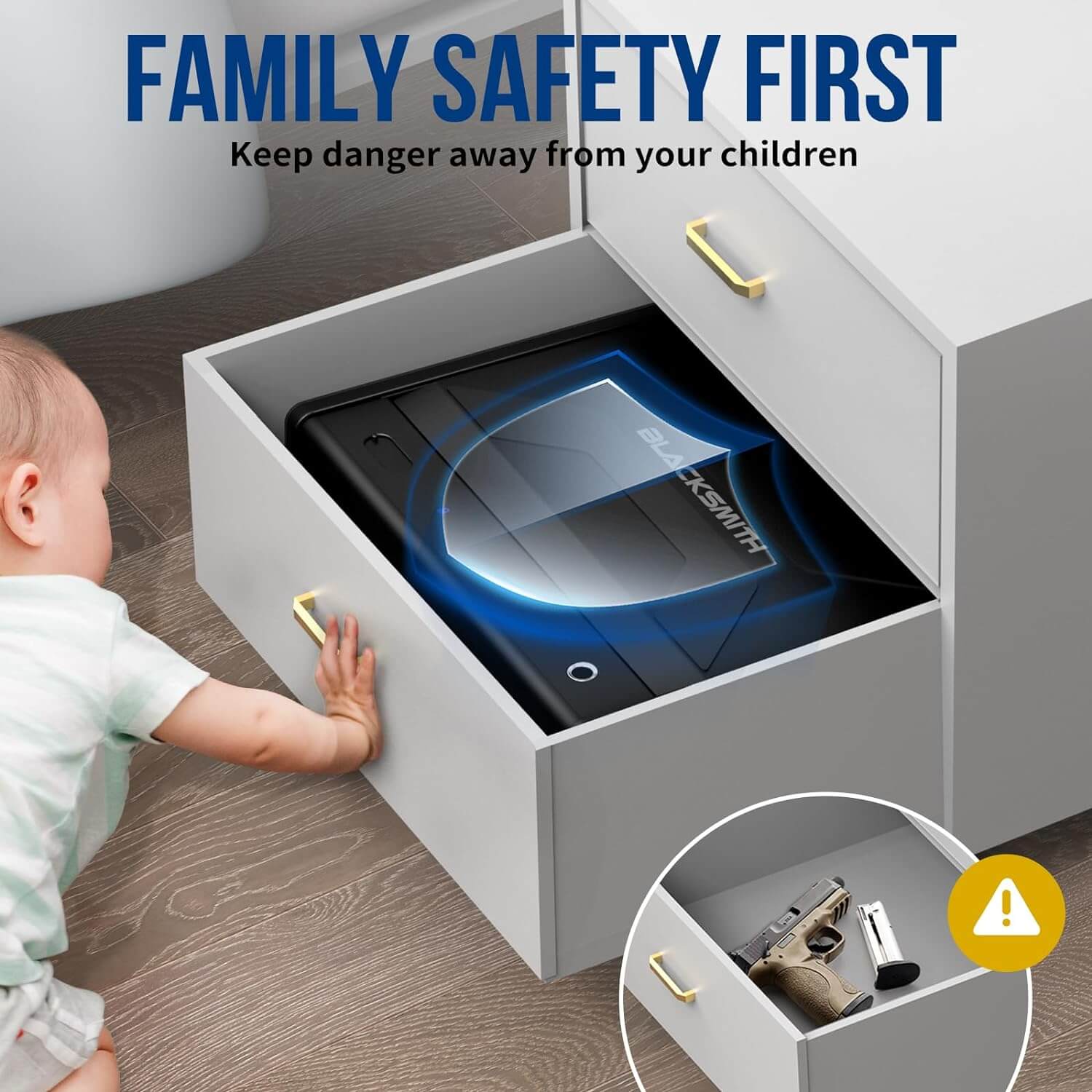 SF0201 Series Pistols Safe, Biometric Gun Box Quick Access - Image 8
