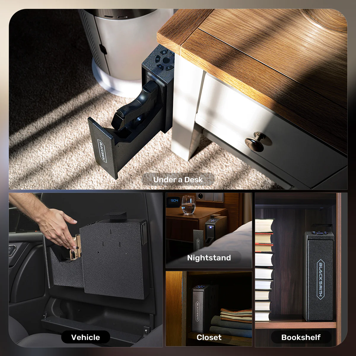 SF0203 Pro Pistol Safe, Slider Fingerprint APP Quick Access - Image 5
