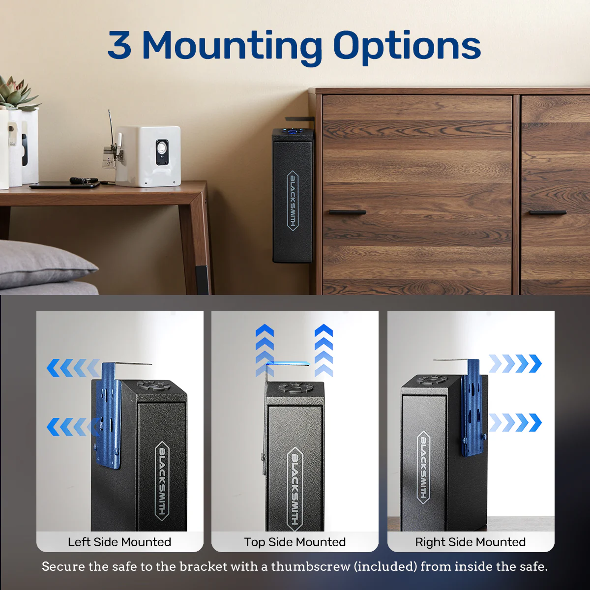 SF0203 Pro Pistol Safe, Slider Fingerprint APP Quick Access - Image 7