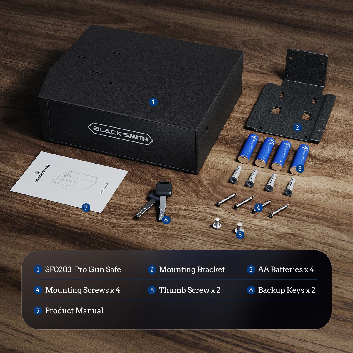 SF0203 Pro Pistol Safe, Slider Fingerprint APP Quick Access - Image 9