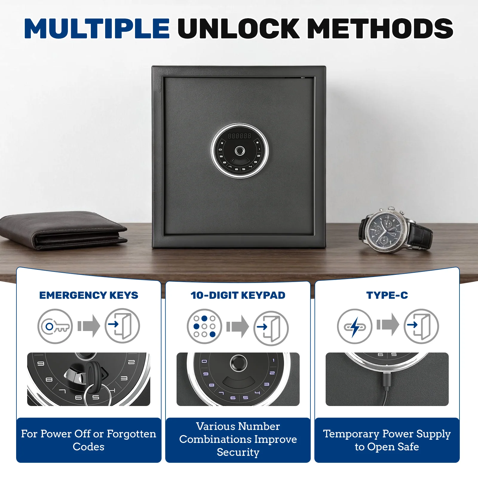 SF0503 Home Safe, Auto-Open 1.5 Cu Ft Electronic Lockbox - Image 6