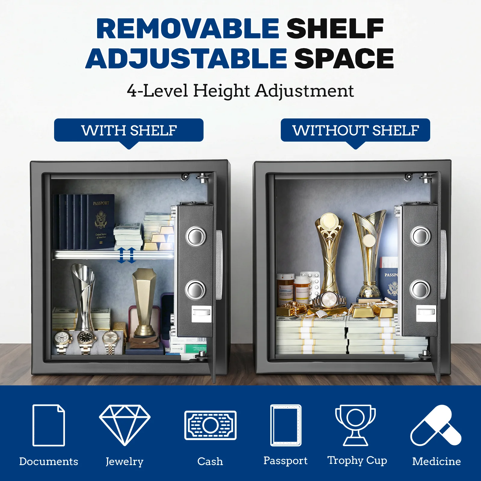 SF0503 Home Safe, Auto-Open 1.5 Cu Ft Electronic Lockbox - Image 8