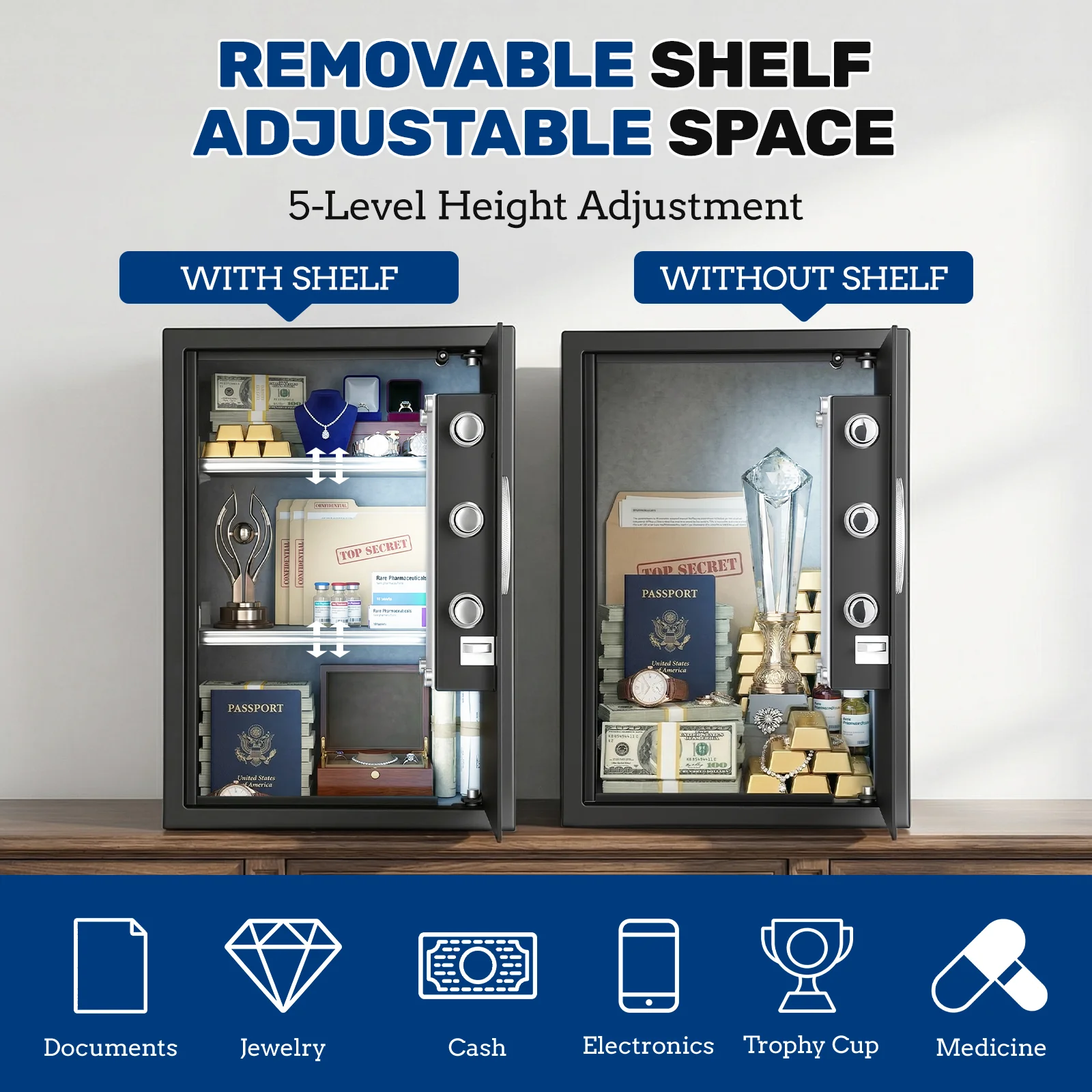 SF0505 Home Safe, Auto-Open 2.0 Cu Ft Fingerprint Quick Access - Image 8