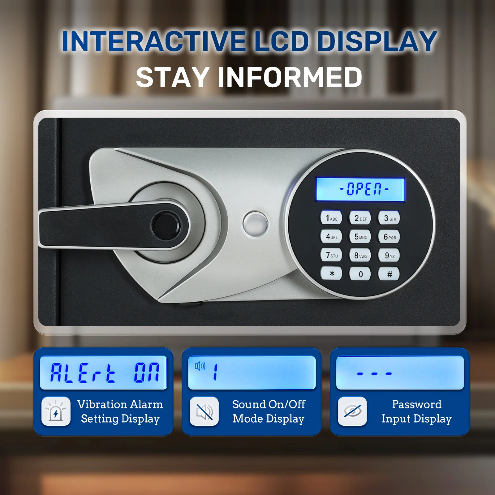 SF0602 Home Safe, 1.0 Cu Ft Fingerprint Alloy Steel Lock - Image 5