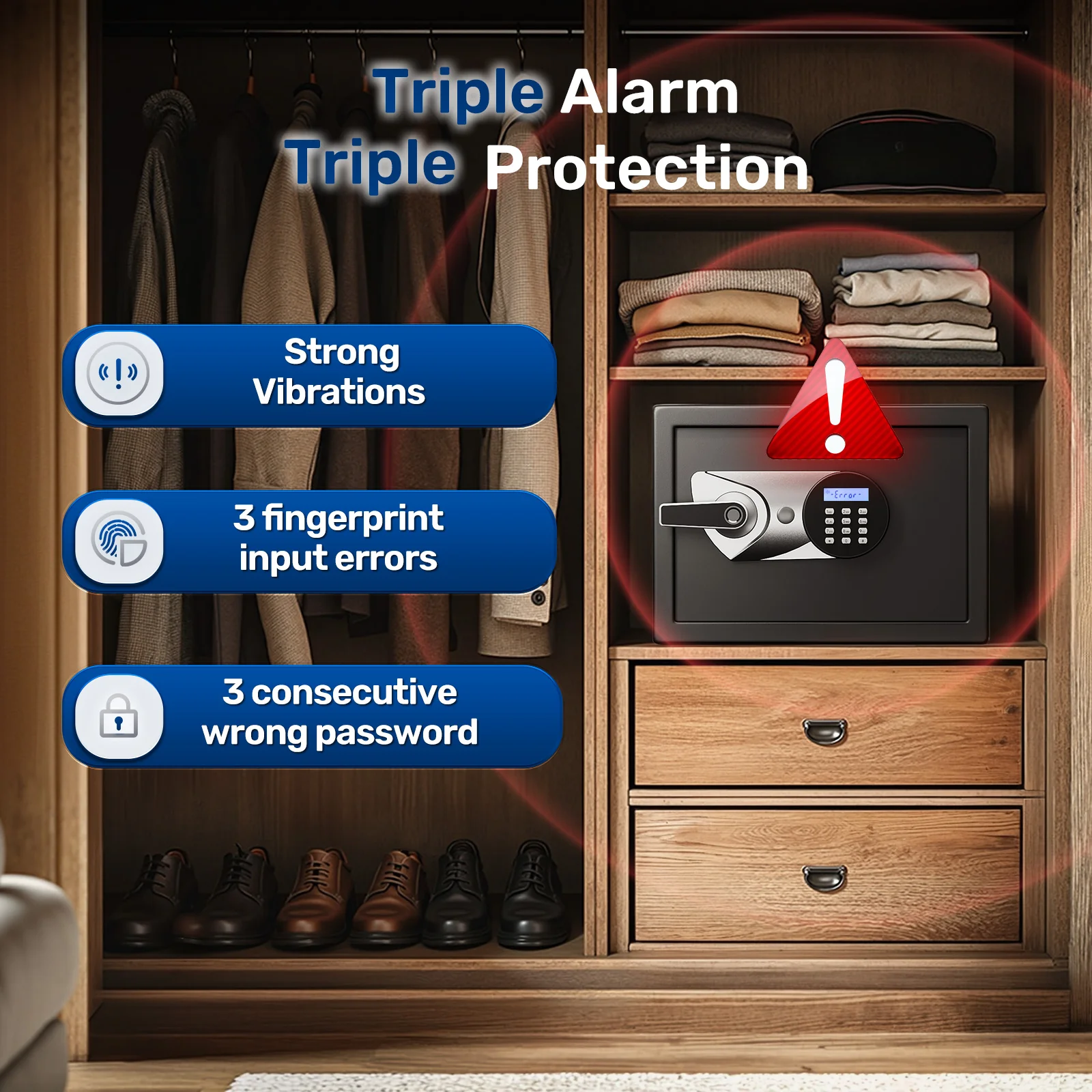 SF0602 Home Safe, 1.0 Cu Ft Fingerprint Alloy Steel Lock - Image 7