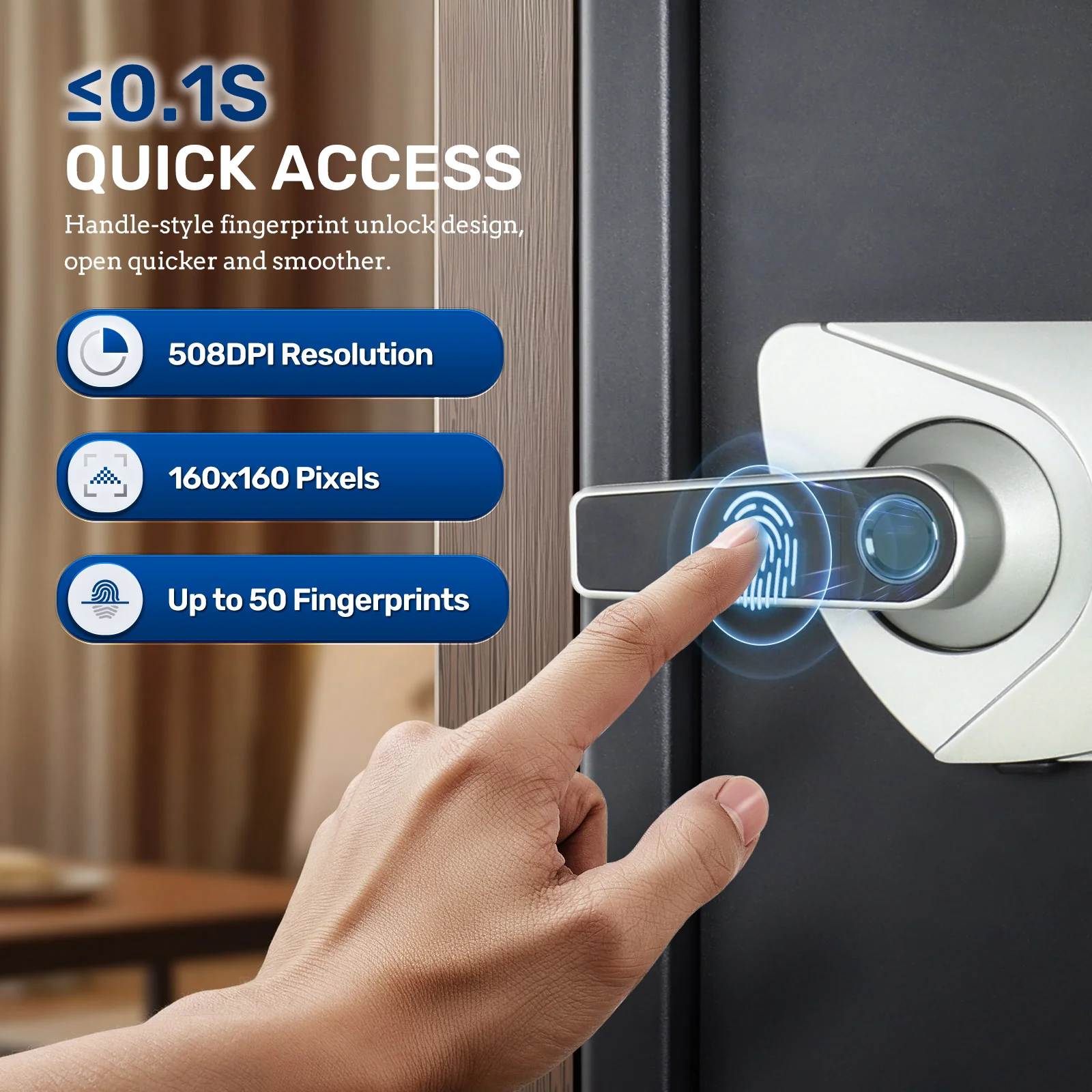 SF0603 Home Safe, 1.5 Cu Ft Fingerprint Digital Quick Access - Image 3