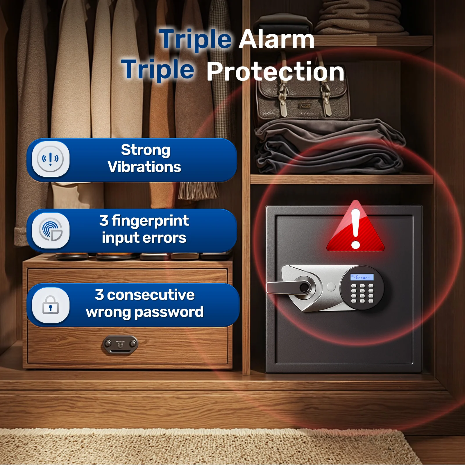 SF0603 Home Safe, 1.5 Cu Ft Fingerprint Digital Quick Access - Image 6