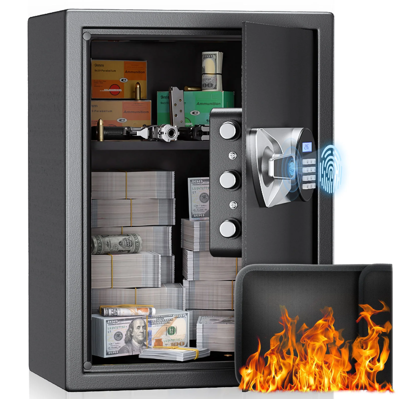 SF0605 Home Safe, 2.0 Cu Ft Fingerprint Keypad Unlock - Image 10