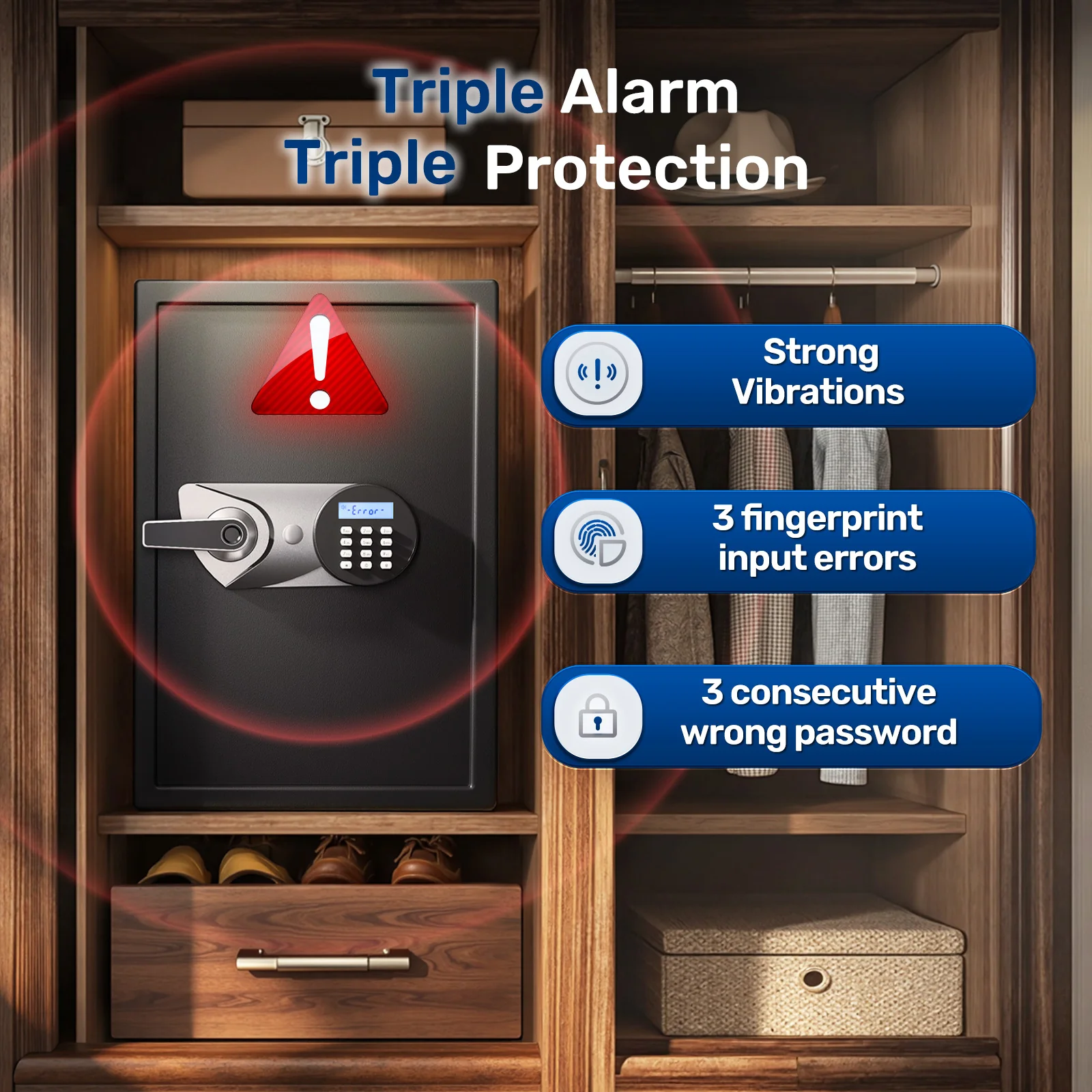 SF0605 Home Safe, 2.0 Cu Ft Fingerprint Keypad Unlock - Image 6