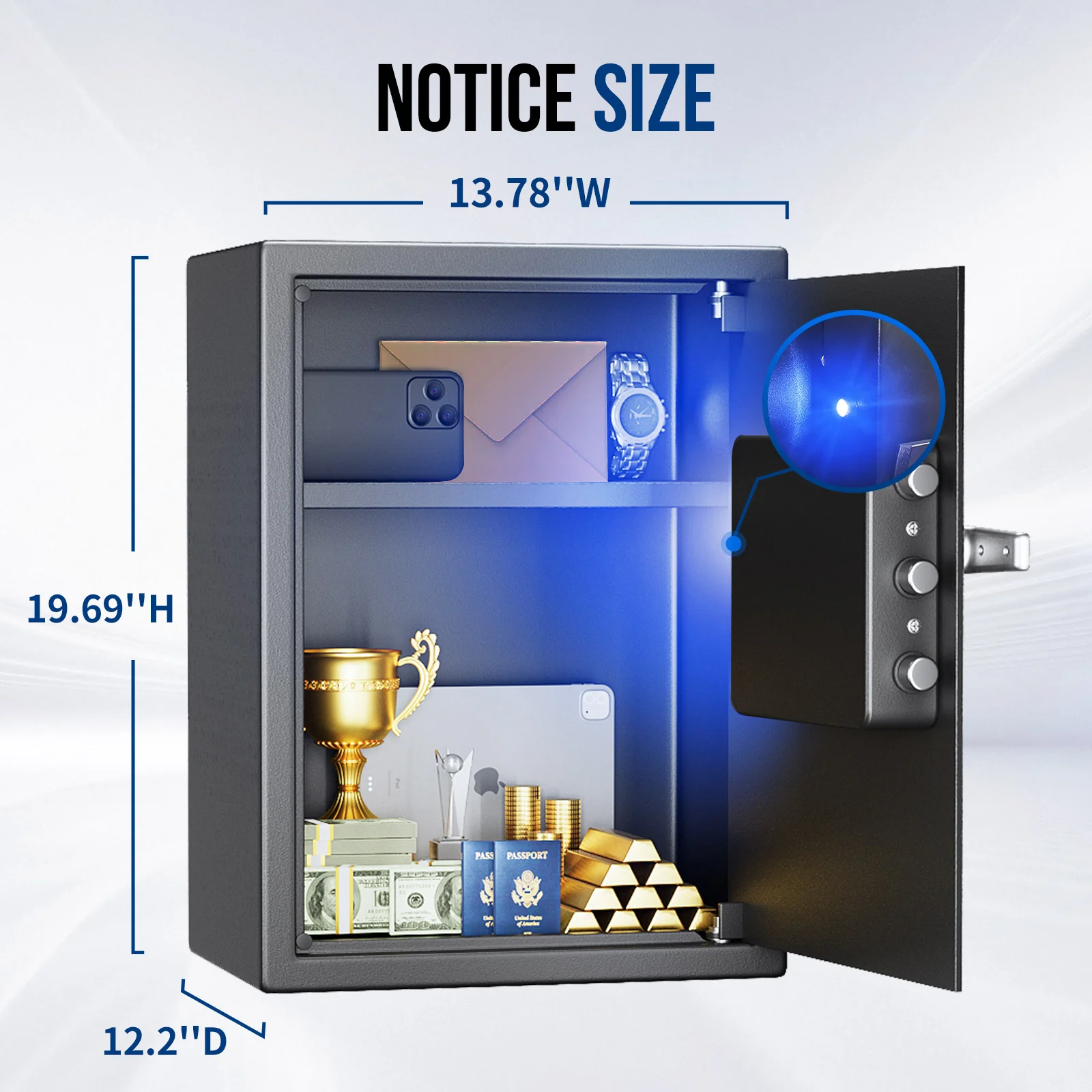 SF0605 Home Safe, 2.0 Cu Ft Fingerprint Keypad Unlock - Image 9