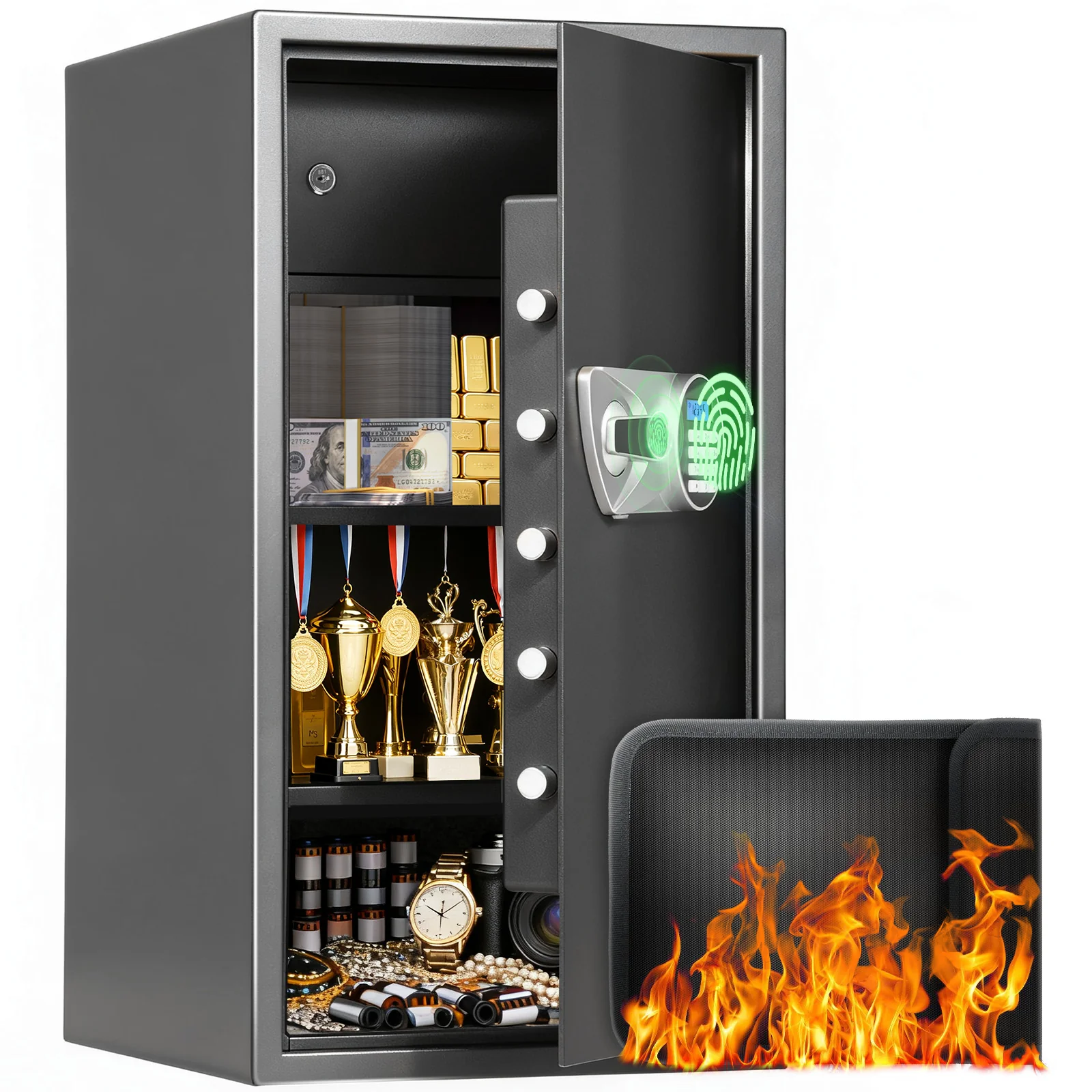 SF0611 Home Safe, 3.9 Cu Ft Large Capacity with Lockbox - Image 10