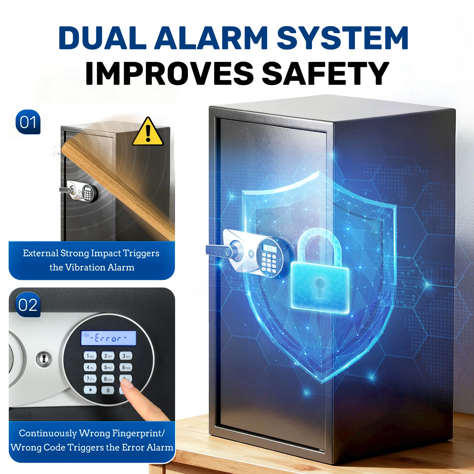 SF0611 Home Safe, 3.9 Cu Ft Large Capacity with Lockbox - Image 7