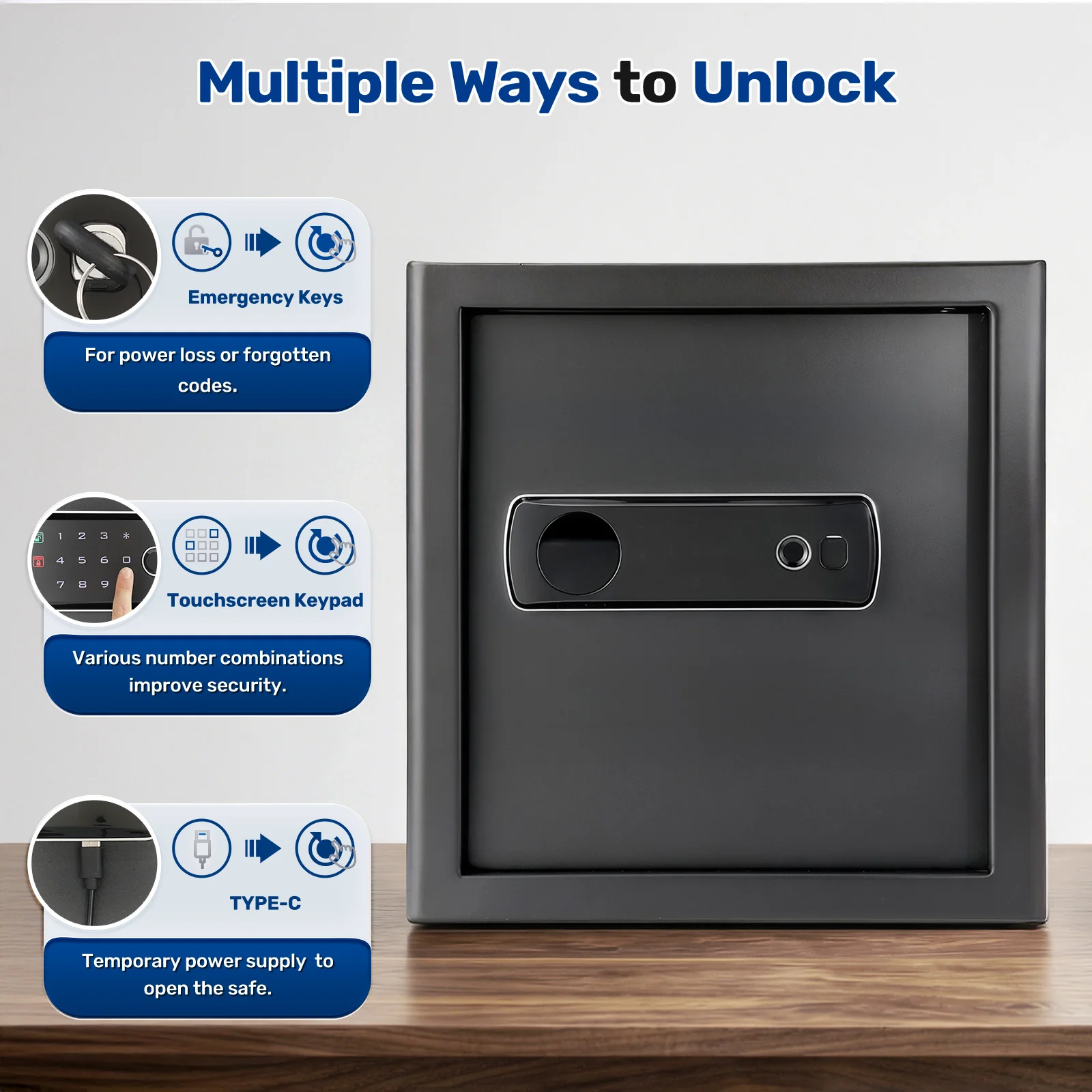 SF0703 Home Safe, 1.5 Cu Ft Hidden Knob Fingerprint Access - Image 6