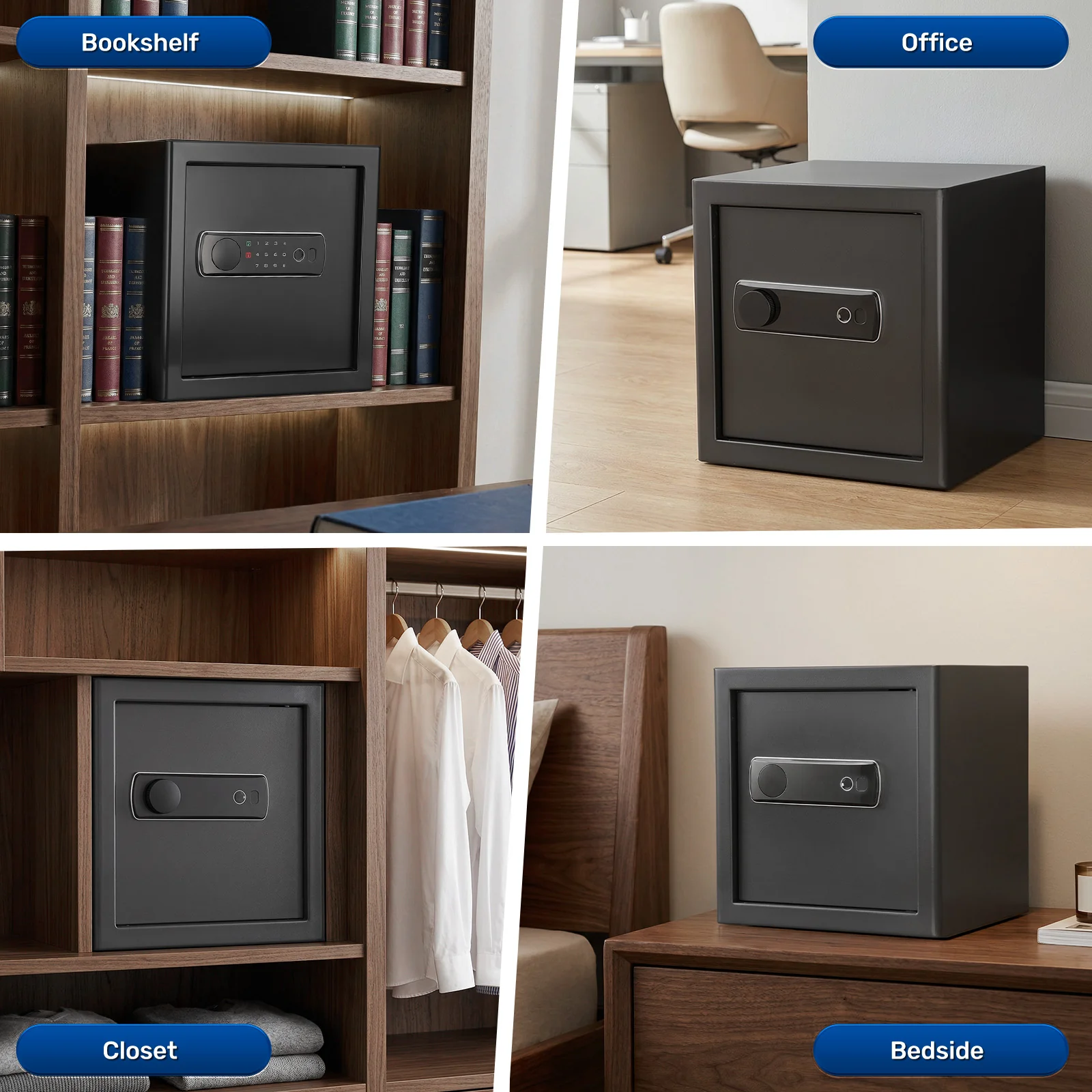 SF0703 Home Safe, 1.5 Cu Ft Hidden Knob Fingerprint Access - Image 8