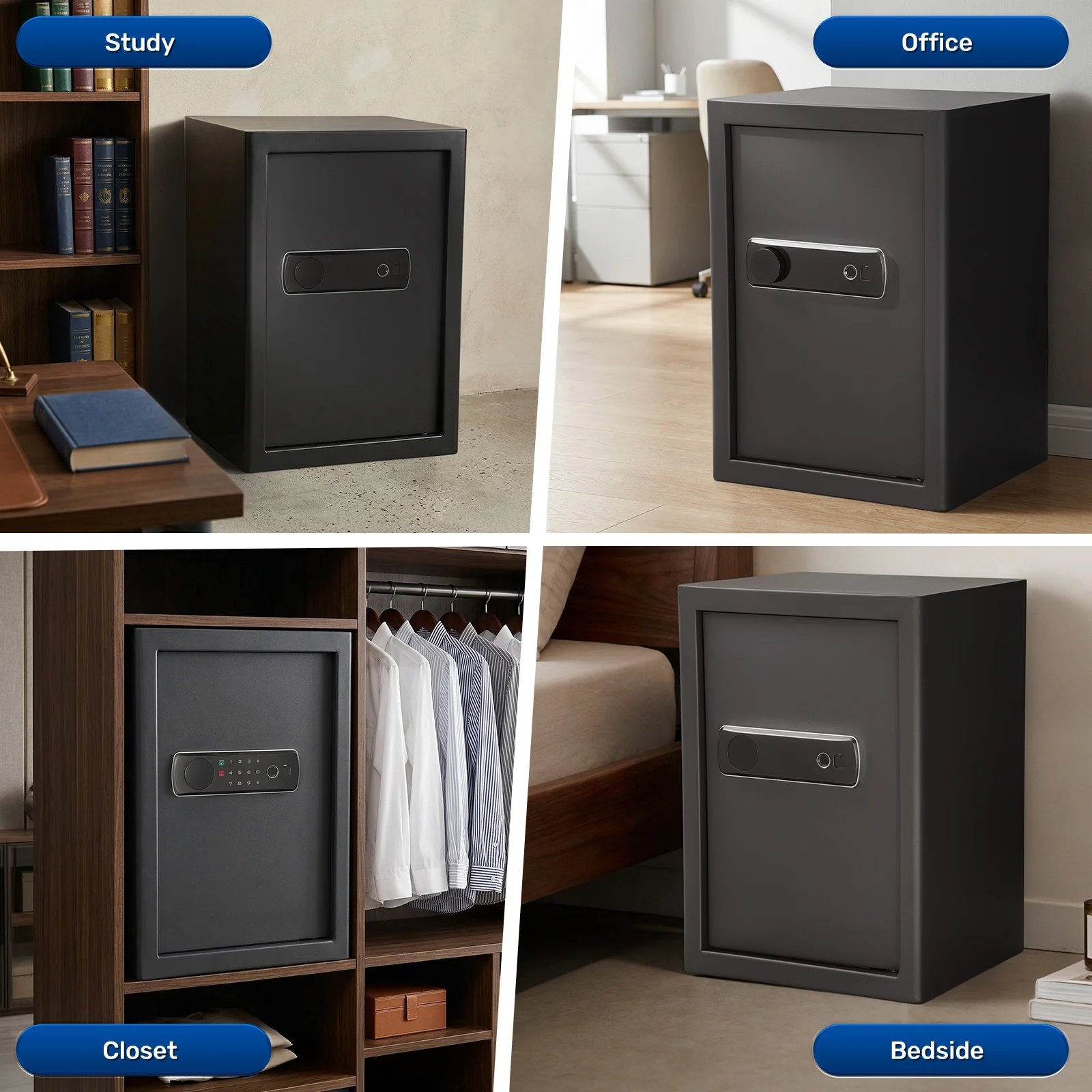 SF0704 Home Safe, 2.0 Cu Ft Hidden Knob Fingerprint Lock Box - Image 8